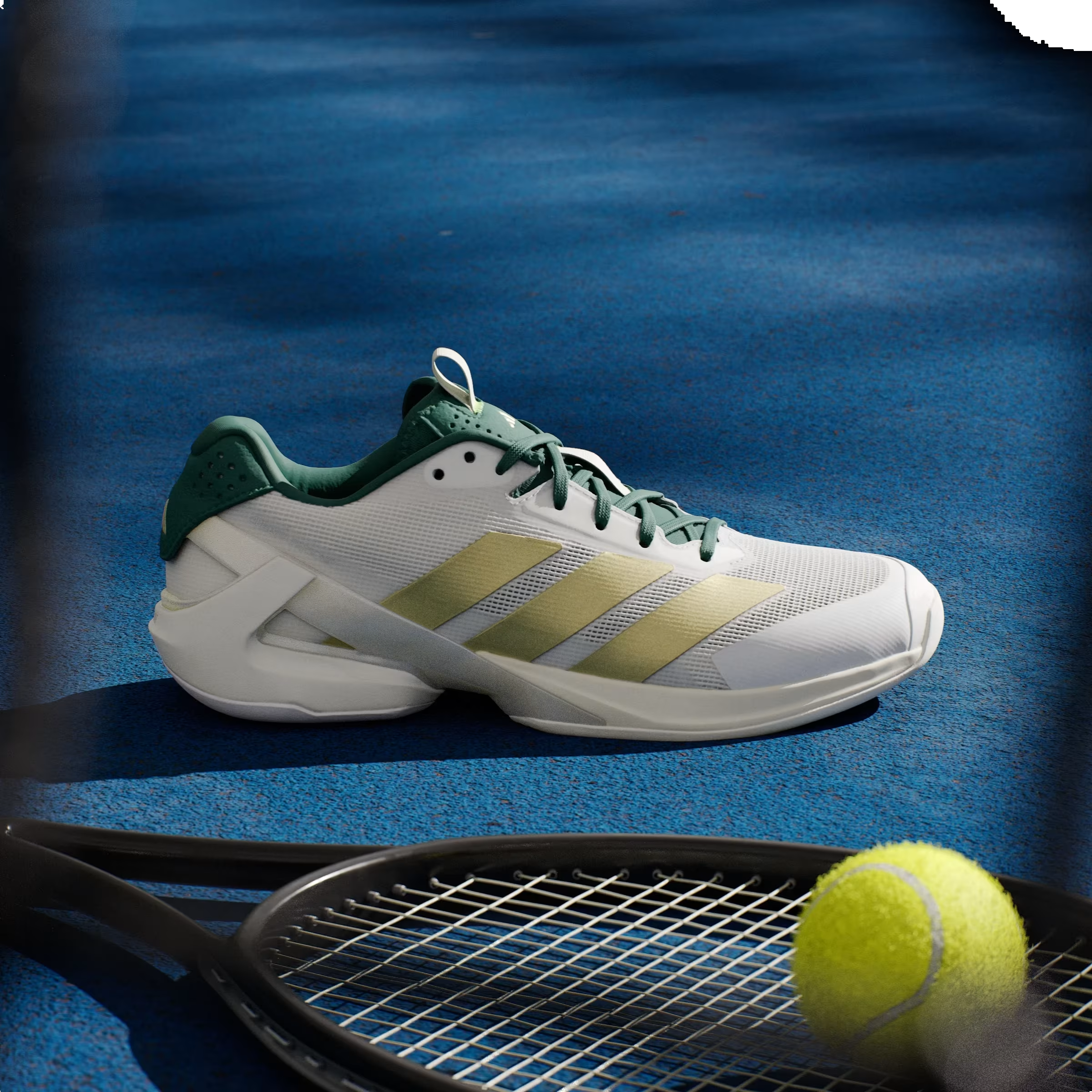 adidas Adizero Ubersonic 5 White Gold Collegiate Green
