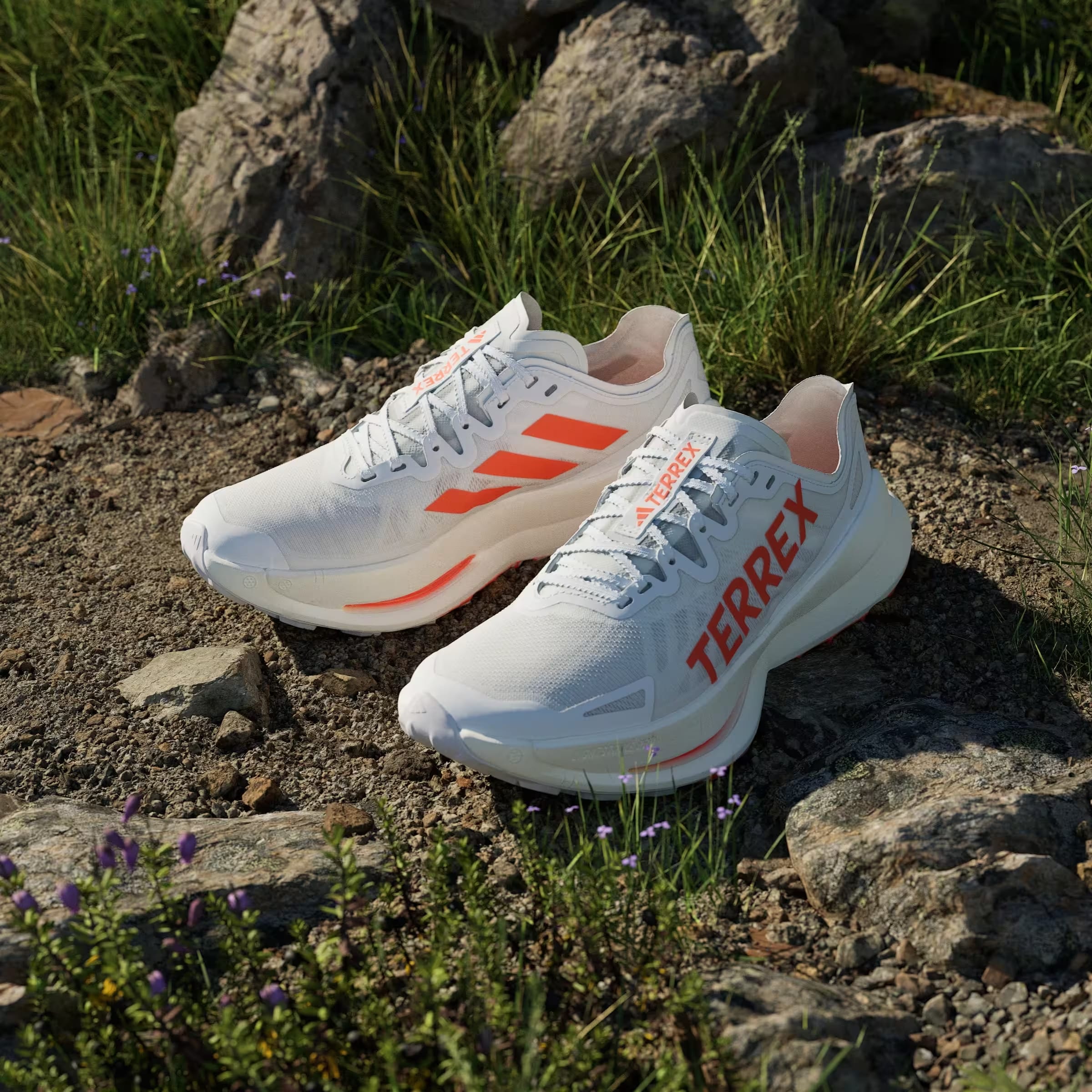 adidas Terrex Agravic Speed Ultra Trail Cloud White Impact Orange Dash Grey