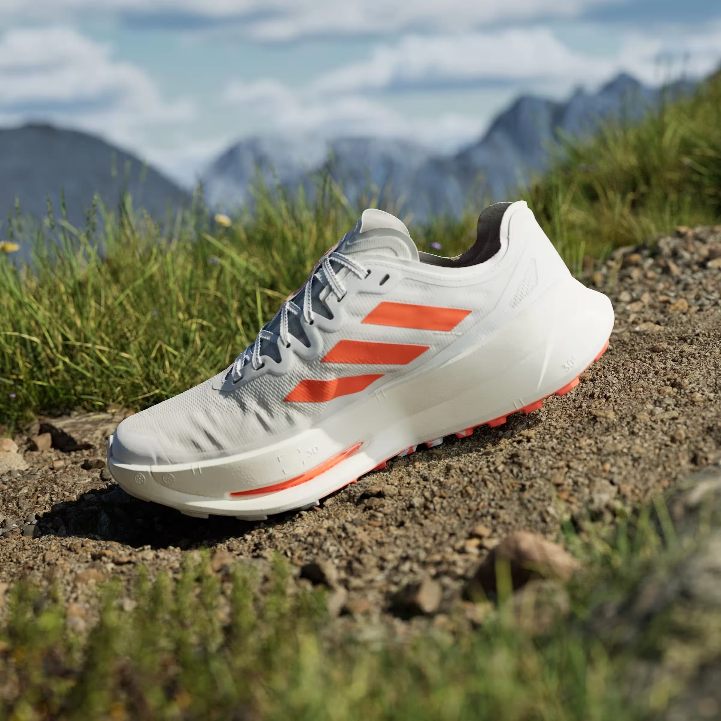 adidas Terrex Agravic Speed Ultra Trail Cloud White Impact Orange Dash Grey
