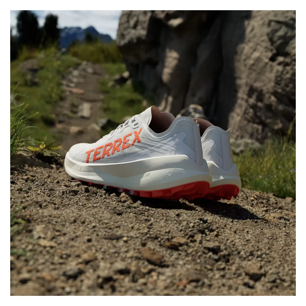 adidas Terrex Agravic Speed Trail Cloud White Impact Orange Dash Grey (Women's)