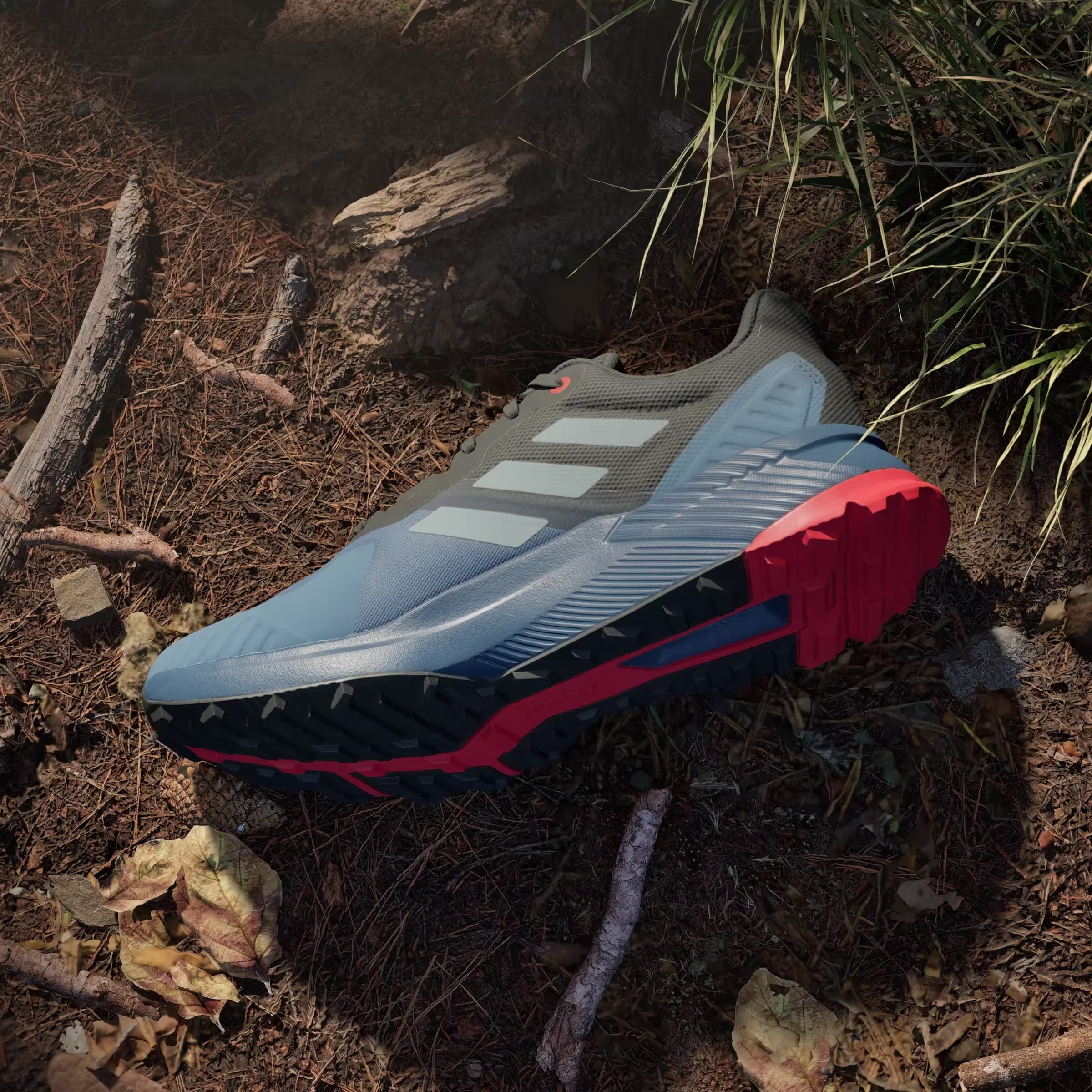 adidas Terrex Soulstride Rain.RDY Trail Wonder Steel Magic Grey Pure Ruby