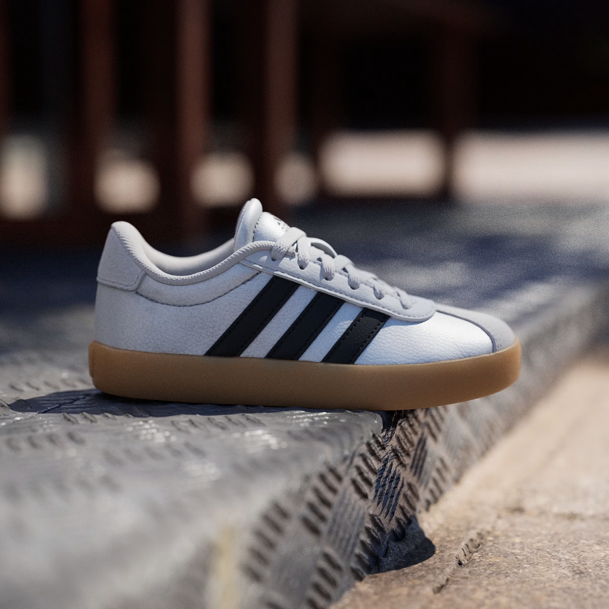 adidas VL Court 3.0 Silver Metallic Black (GS)