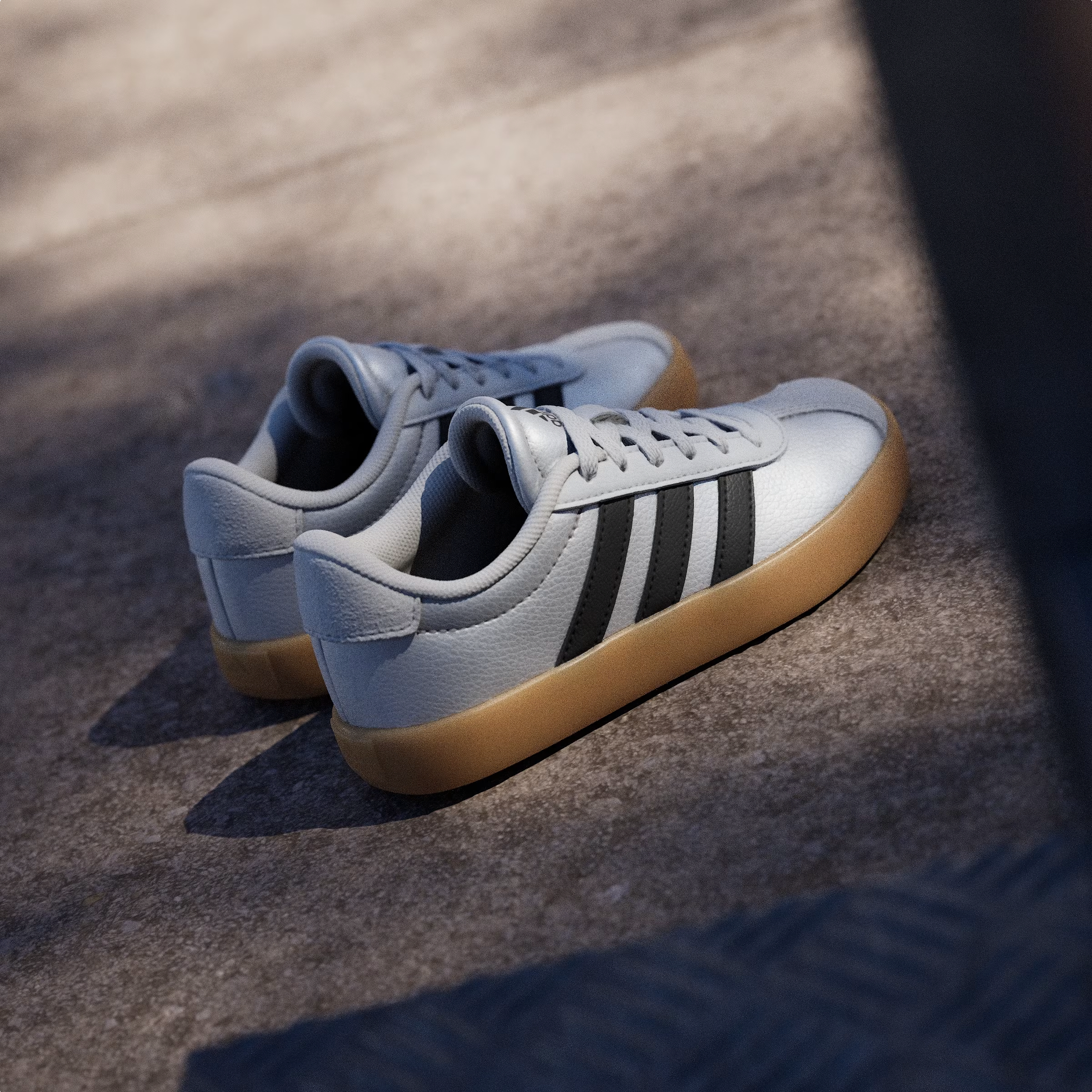 adidas VL Court 3.0 Silver Metallic Black (GS)