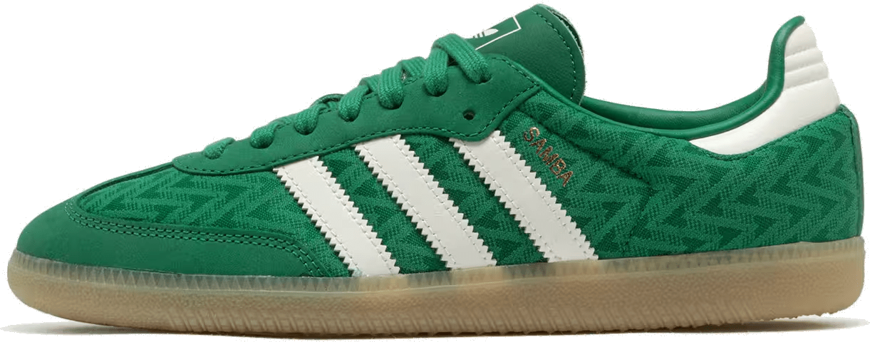 adidas Samba OG Bold Green Off White Gold (Women's)
