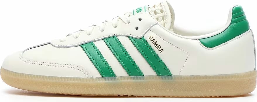adidas Samba OG Basketweave Tongue Off White Green (Women's)