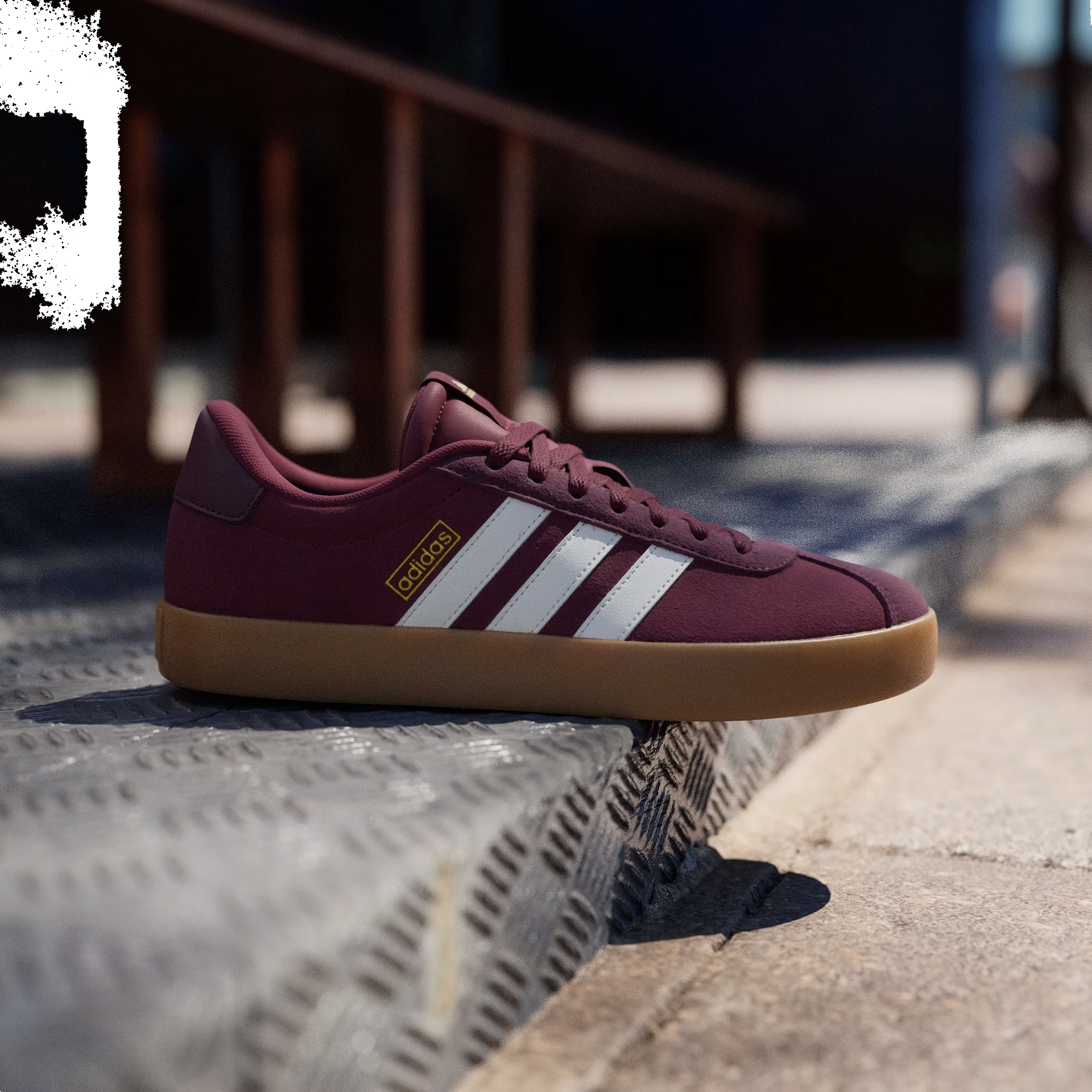 adidas VL Court 3.0 Shadow Red Off White Maroon
