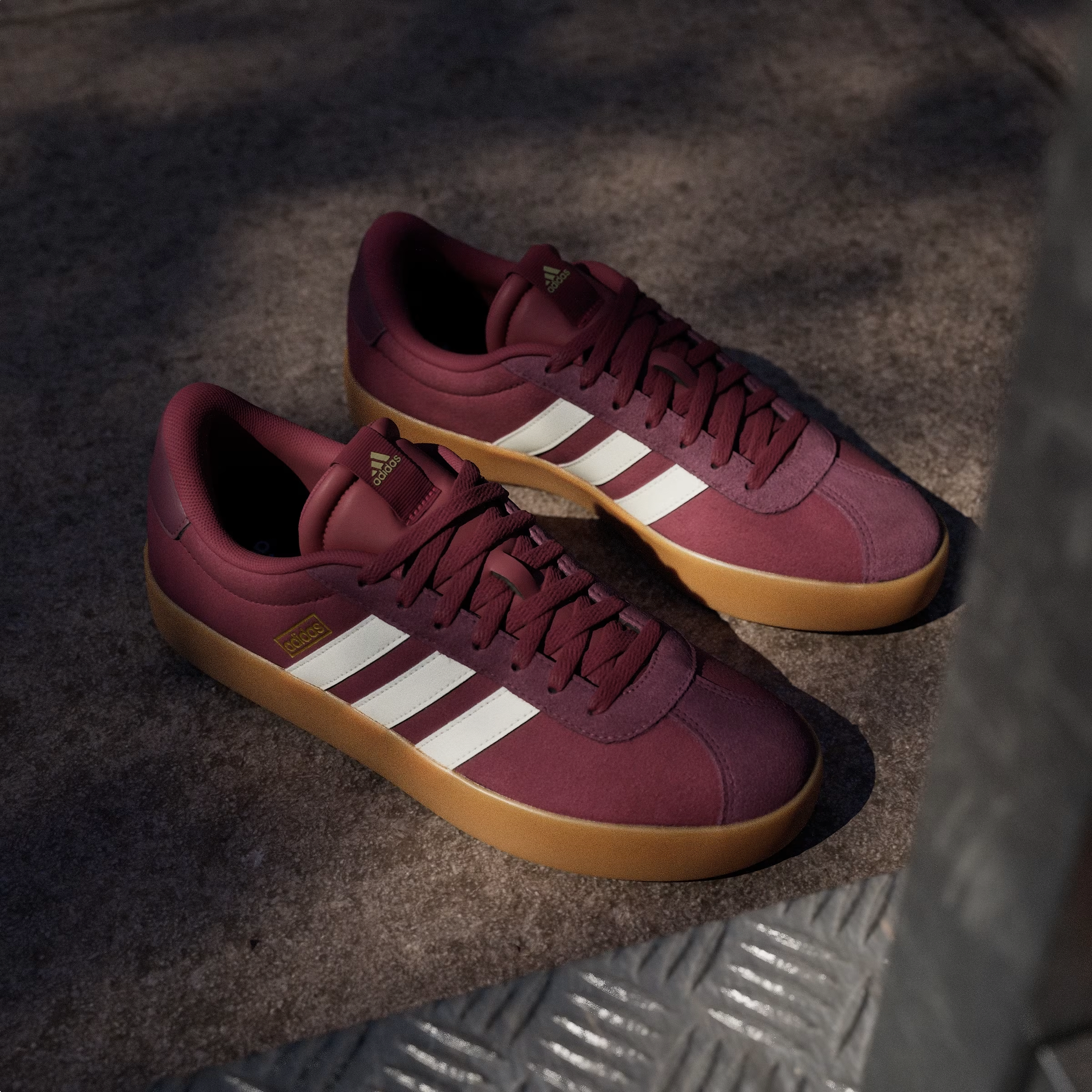adidas VL Court 3.0 Shadow Red Off White Maroon