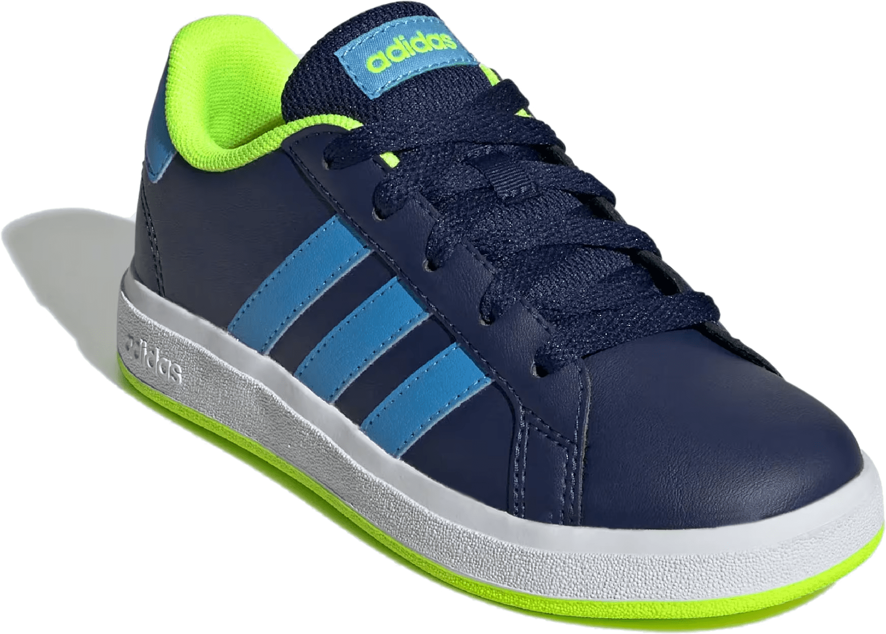 adidas Grand Court Lifestyle Dark Blue Lucid Lemon (GS)