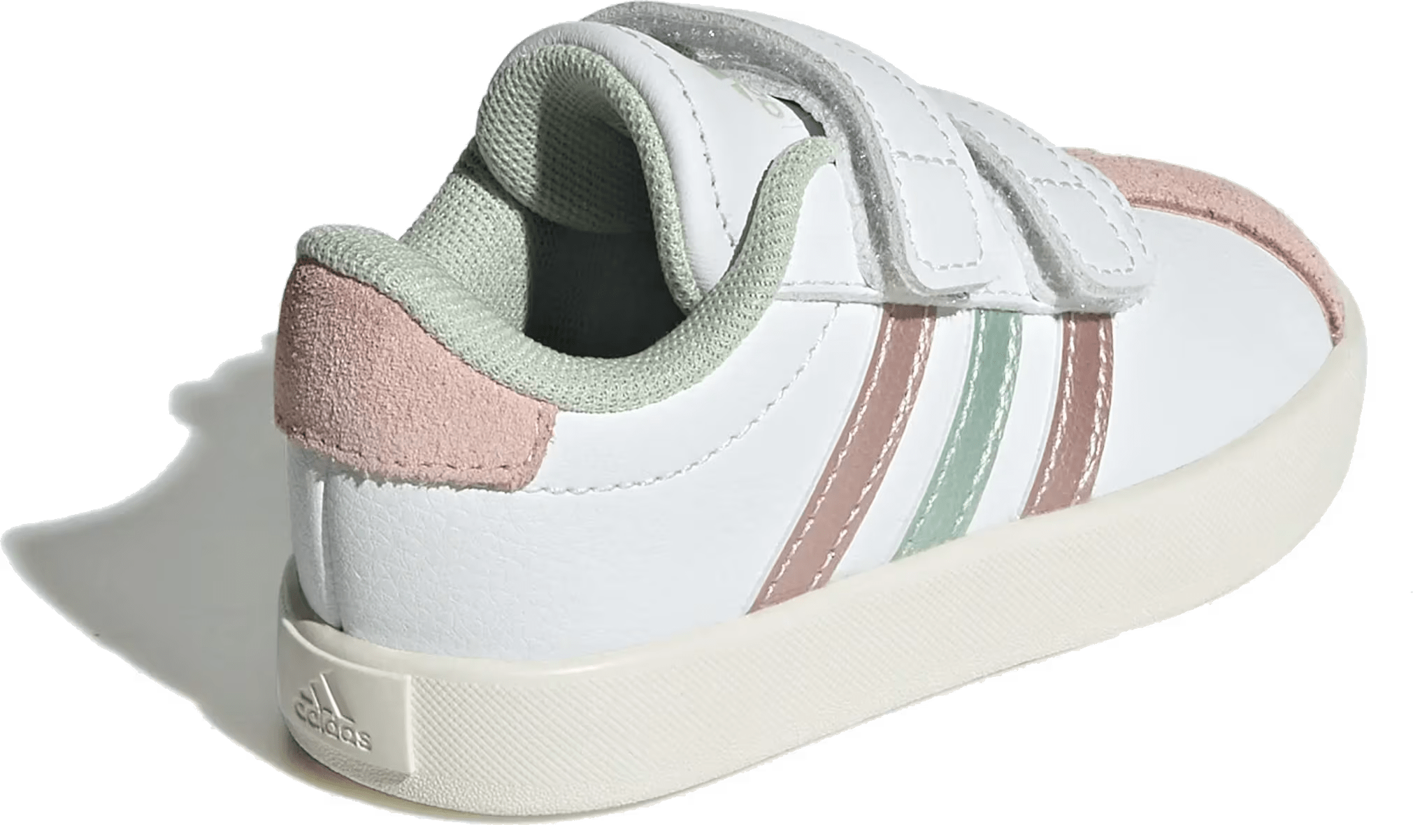 adidas VL Court 3.0 Cloud White Linen Green Met. Sandy Pink Met. (TD)