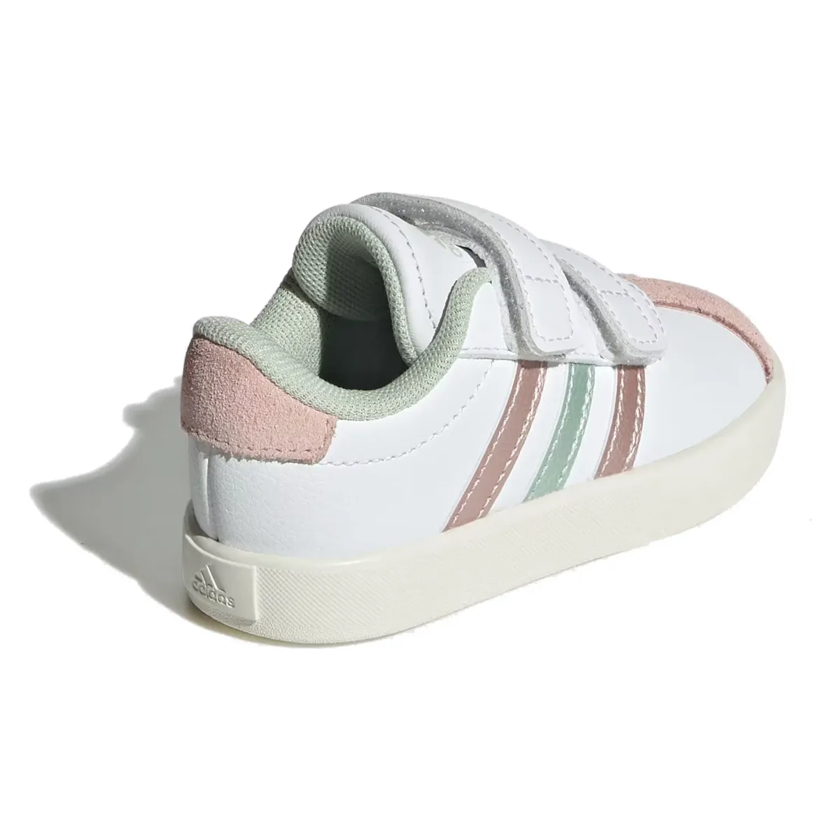 adidas VL Court 3.0 Cloud White Linen Green Met. Sandy Pink Met. (TD)