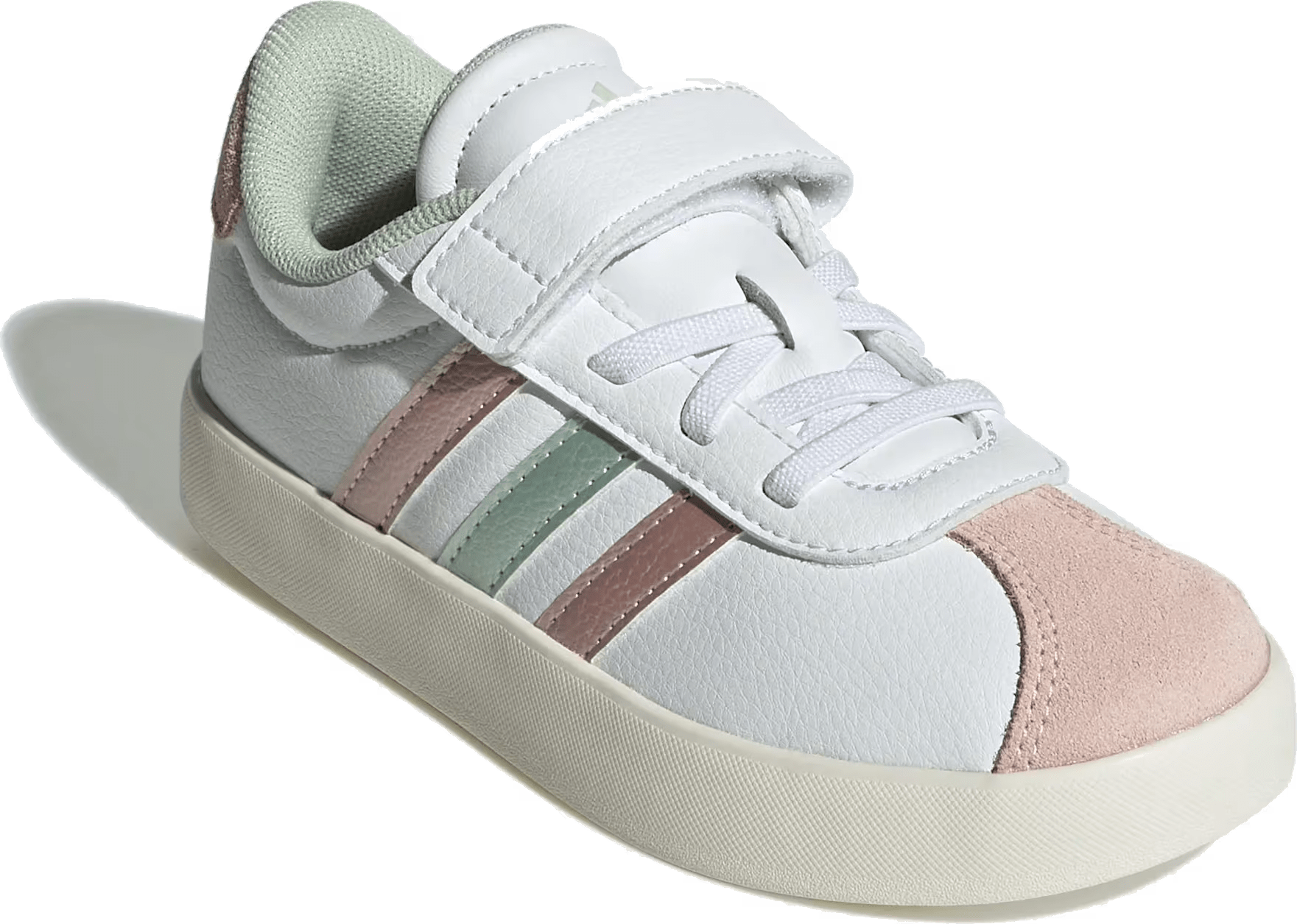 adidas VL Court 3.0 Cloud White Linen Green Met. Sandy Pink Met. (PS)