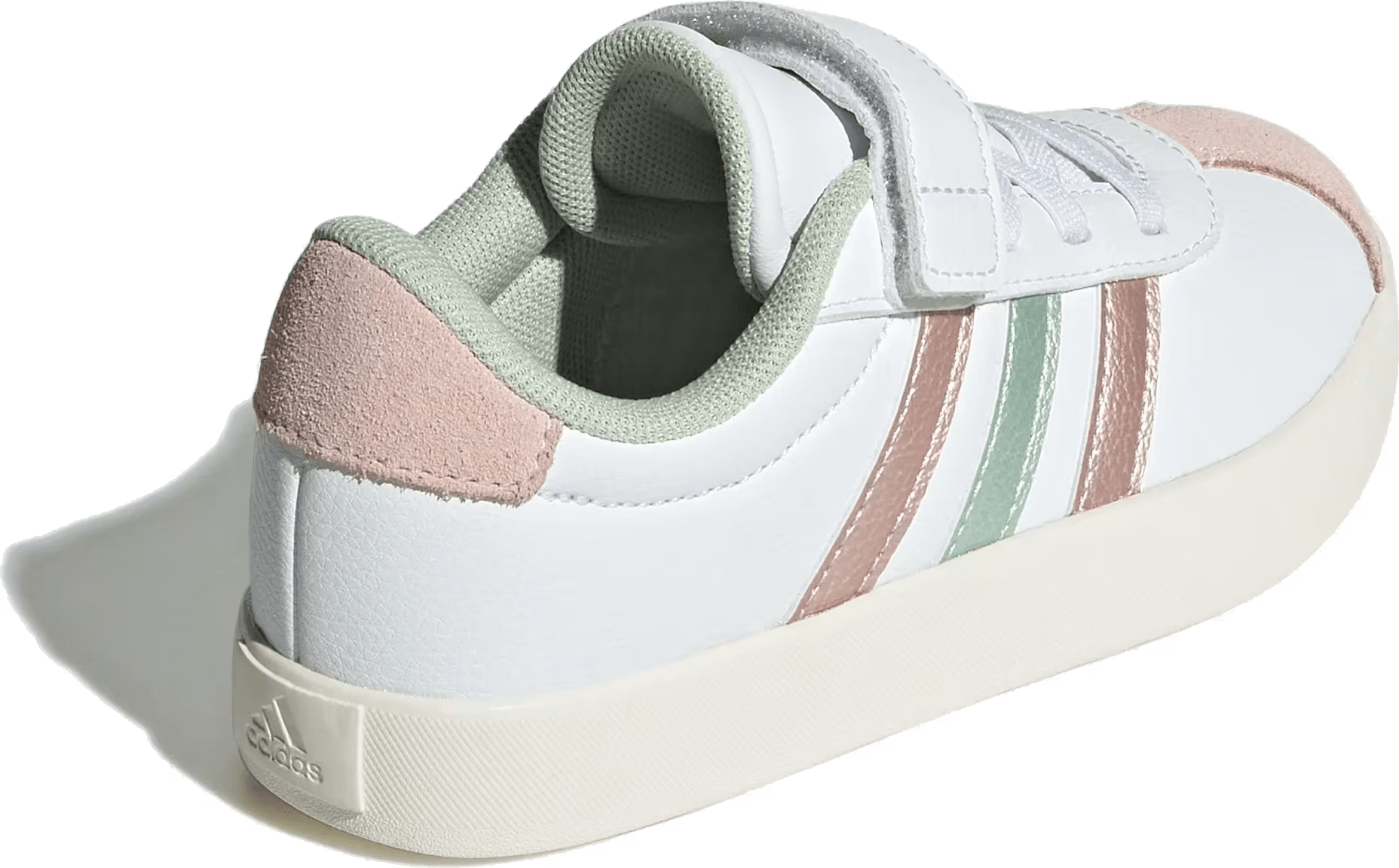 adidas VL Court 3.0 Cloud White Linen Green Met. Sandy Pink Met. (PS)