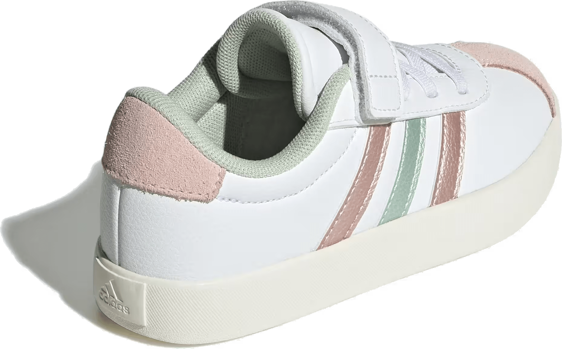 adidas VL Court 3.0 Cloud White Linen Green Met. Sandy Pink Met. (PS)