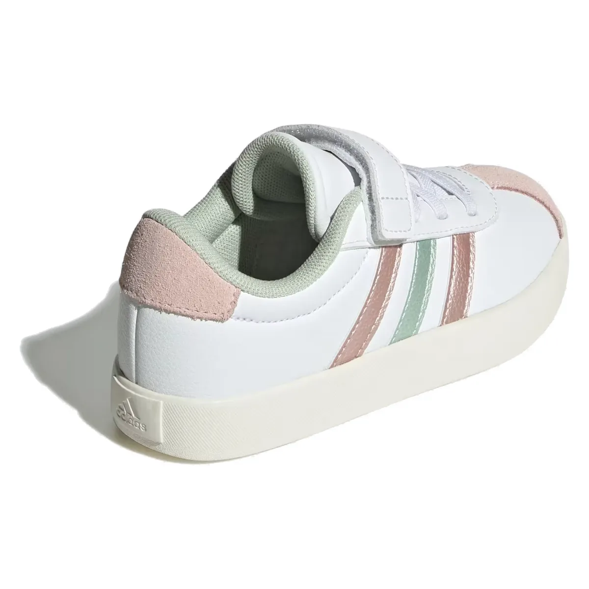 adidas VL Court 3.0 Cloud White Linen Green Met. Sandy Pink Met. (PS)
