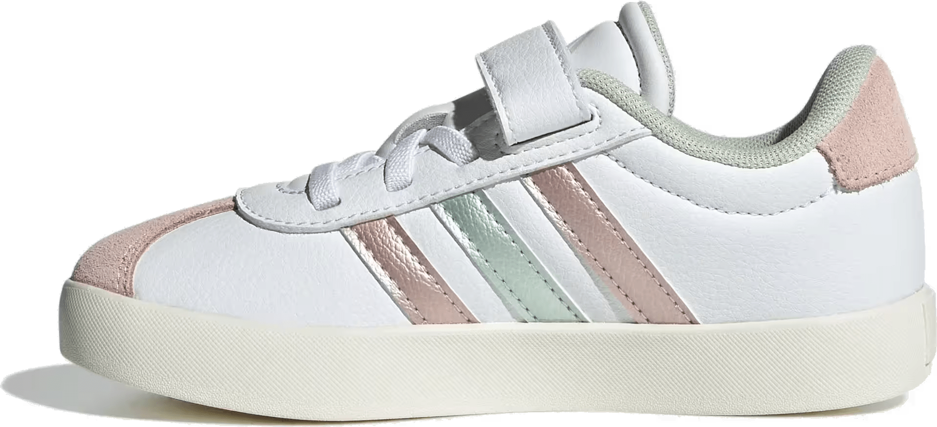 adidas VL Court 3.0 Cloud White Linen Green Met. Sandy Pink Met. (PS)