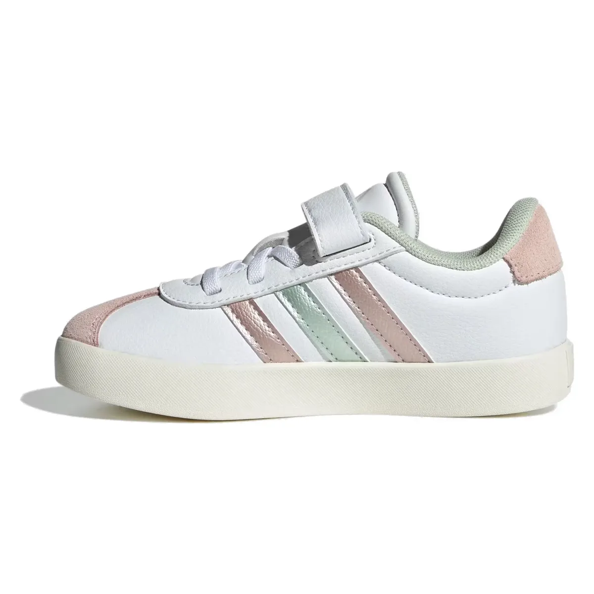 adidas VL Court 3.0 Cloud White Linen Green Met. Sandy Pink Met. (PS)