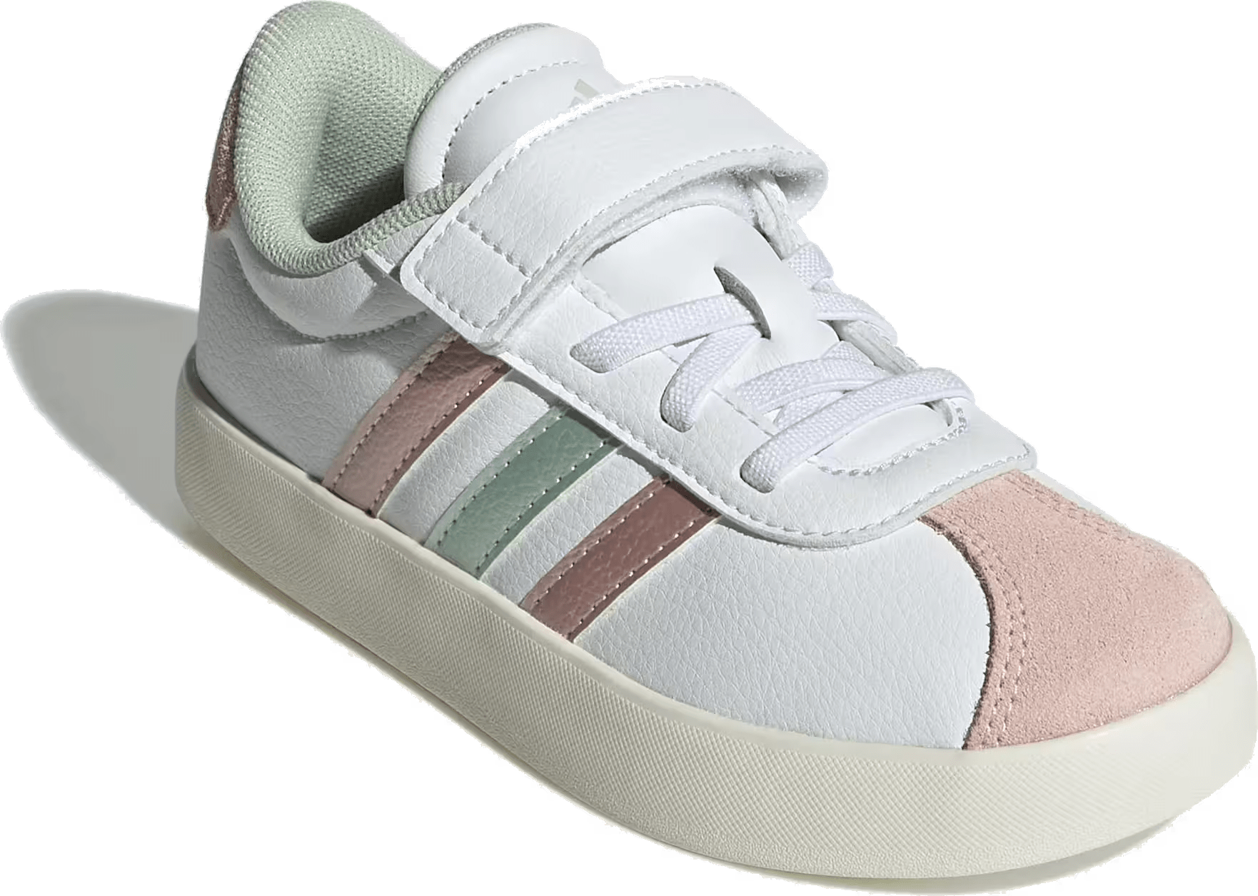 adidas VL Court 3.0 Cloud White Linen Green Met. Sandy Pink Met. (PS)