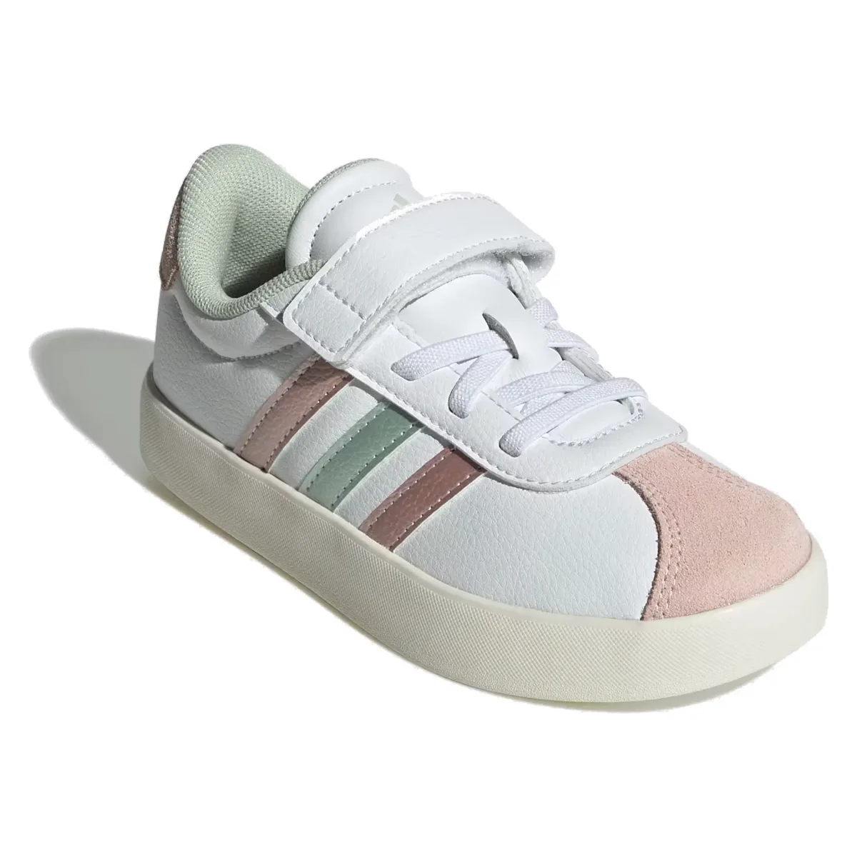 adidas VL Court 3.0 Cloud White Linen Green Met. Sandy Pink Met. (PS)