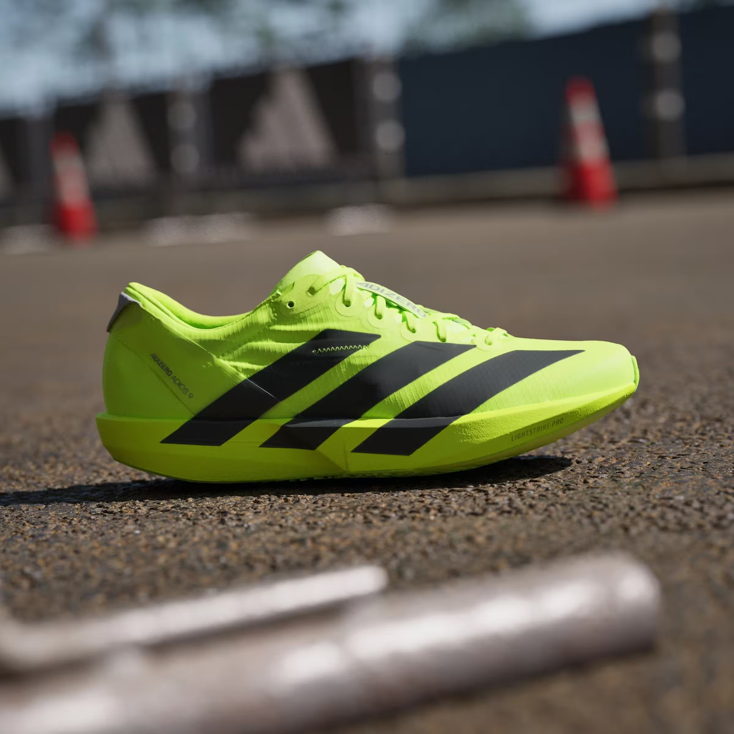 adidas Adizero Adios 9 Lucid Lemon Core Black Halo Silver (Women's)