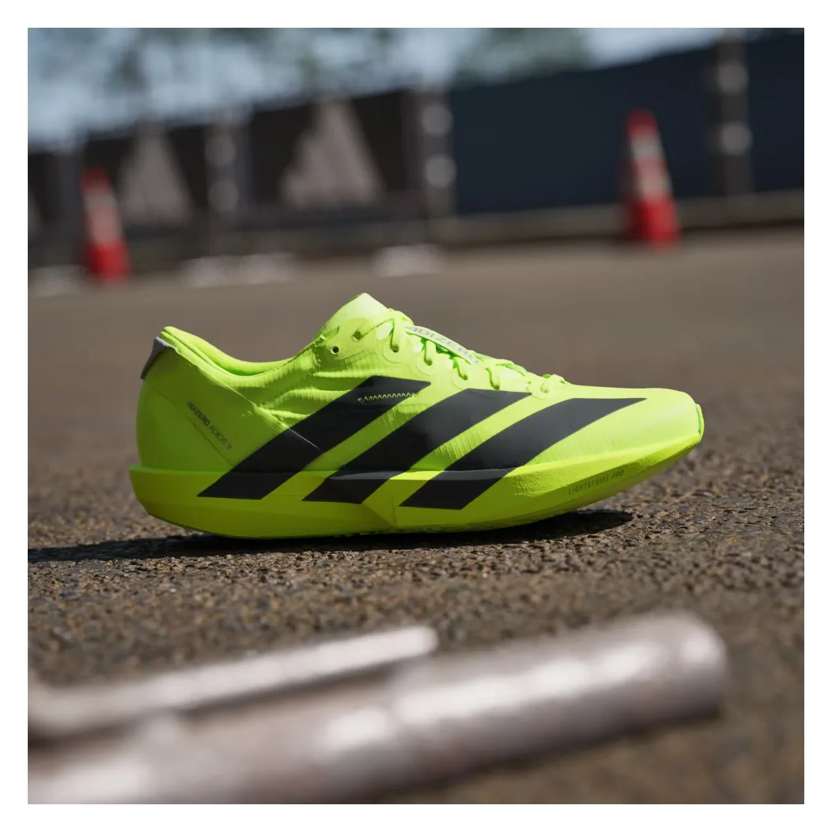 adidas Adizero Adios 9 Lucid Lemon Core Black Halo Silver (Women's)