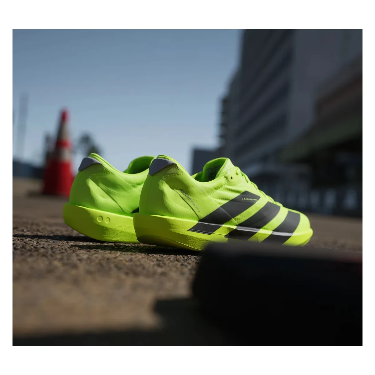 adidas Adizero Adios 9 Lucid Lemon Core Black Halo Silver (Women's)