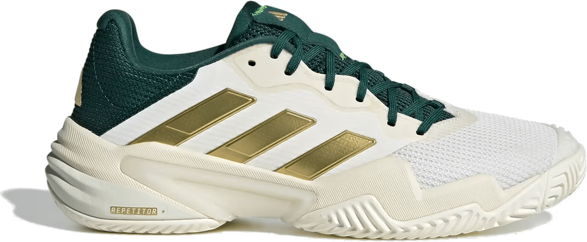 adidas Barricade 13 Core White Gold Metallic Collegiate Green