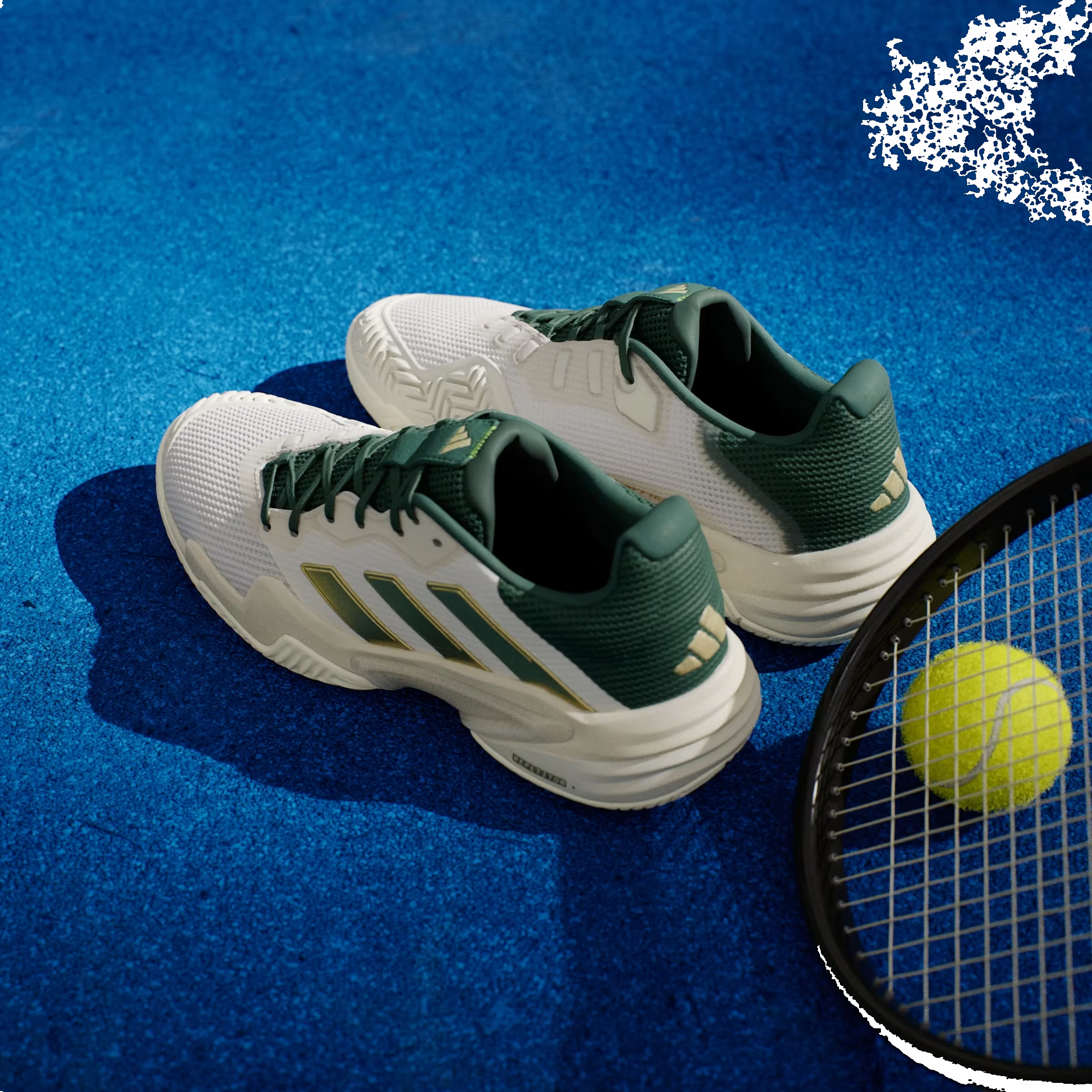 adidas Barricade 13 Core White Gold Metallic Collegiate Green