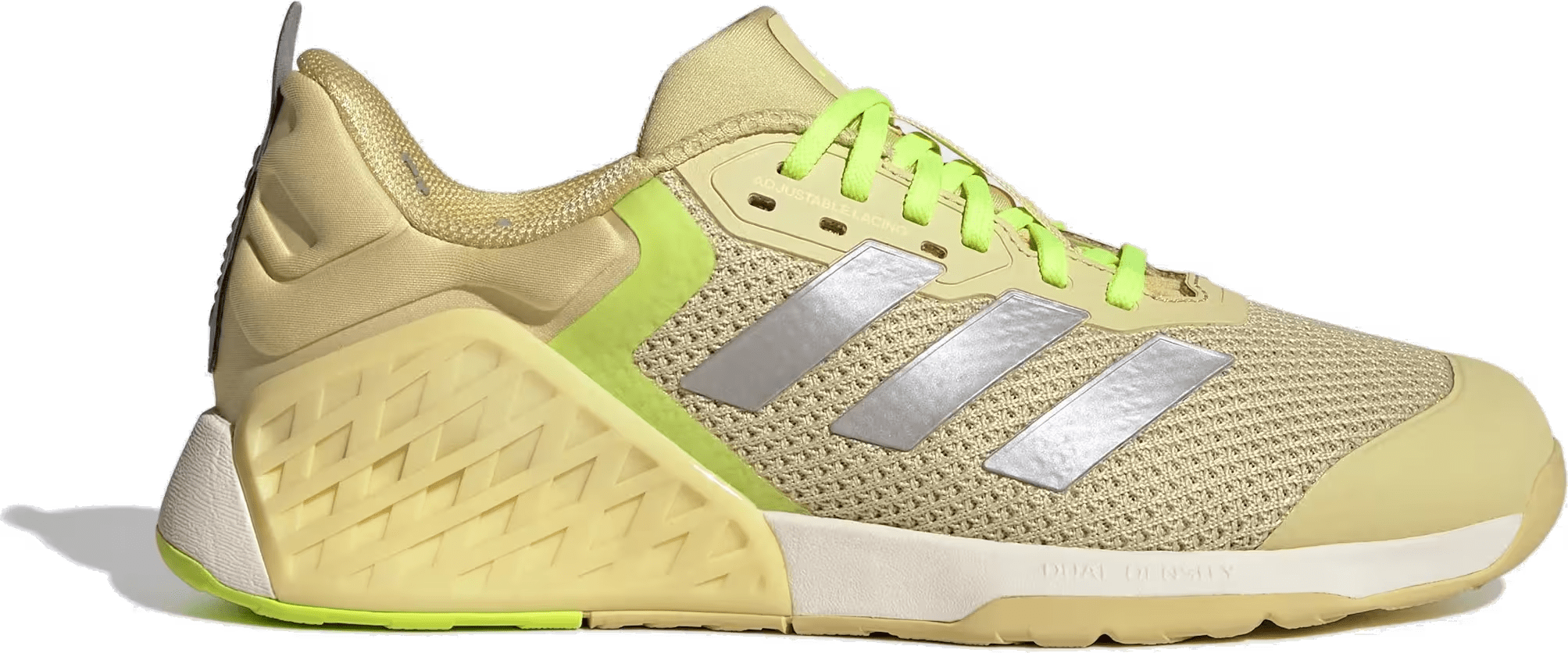 adidas Dropset 3 Strength Powder Yellow Matte Silver Lucid Lemon (Women's)