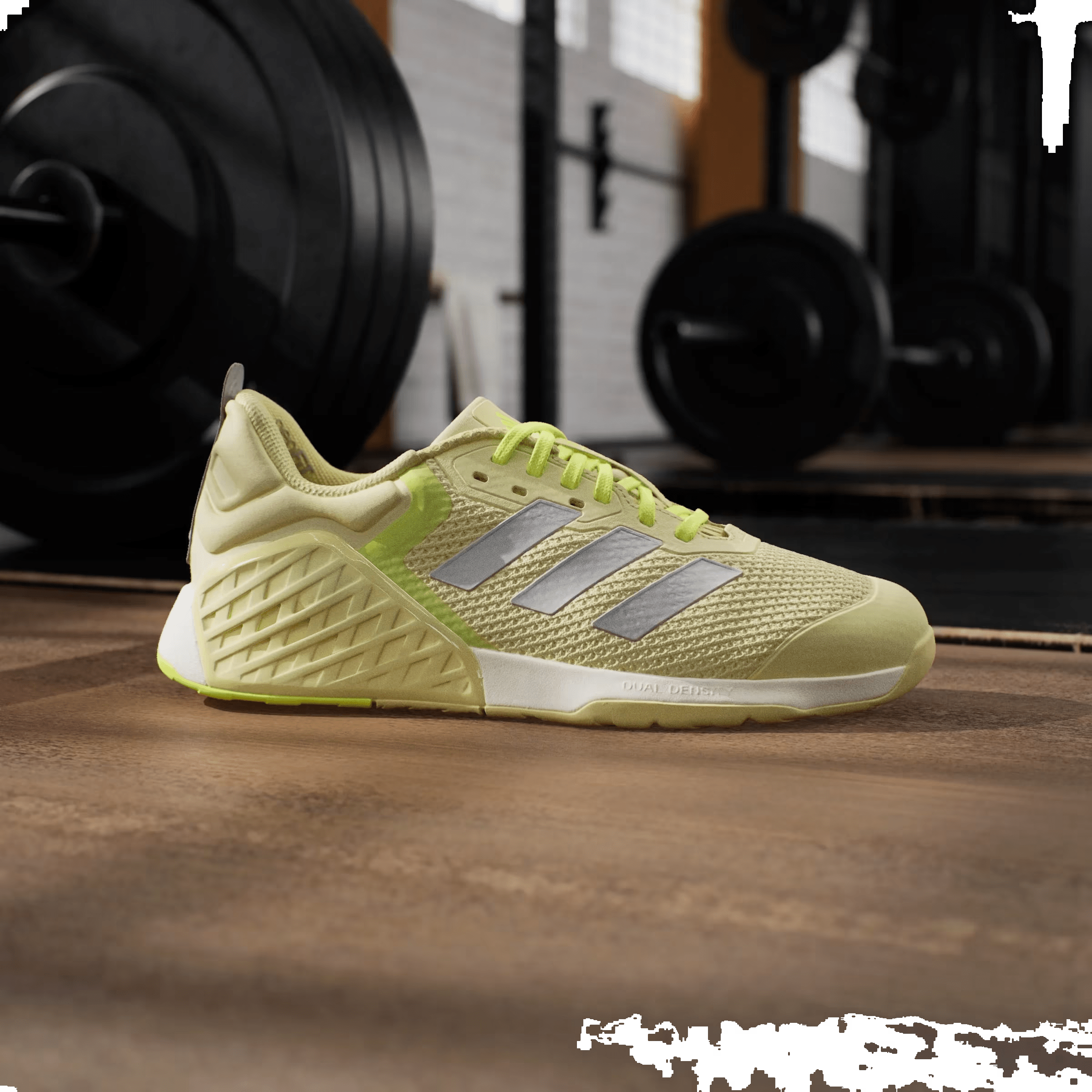 adidas Dropset 3 Strength Powder Yellow Matte Silver Lucid Lemon (Women's)