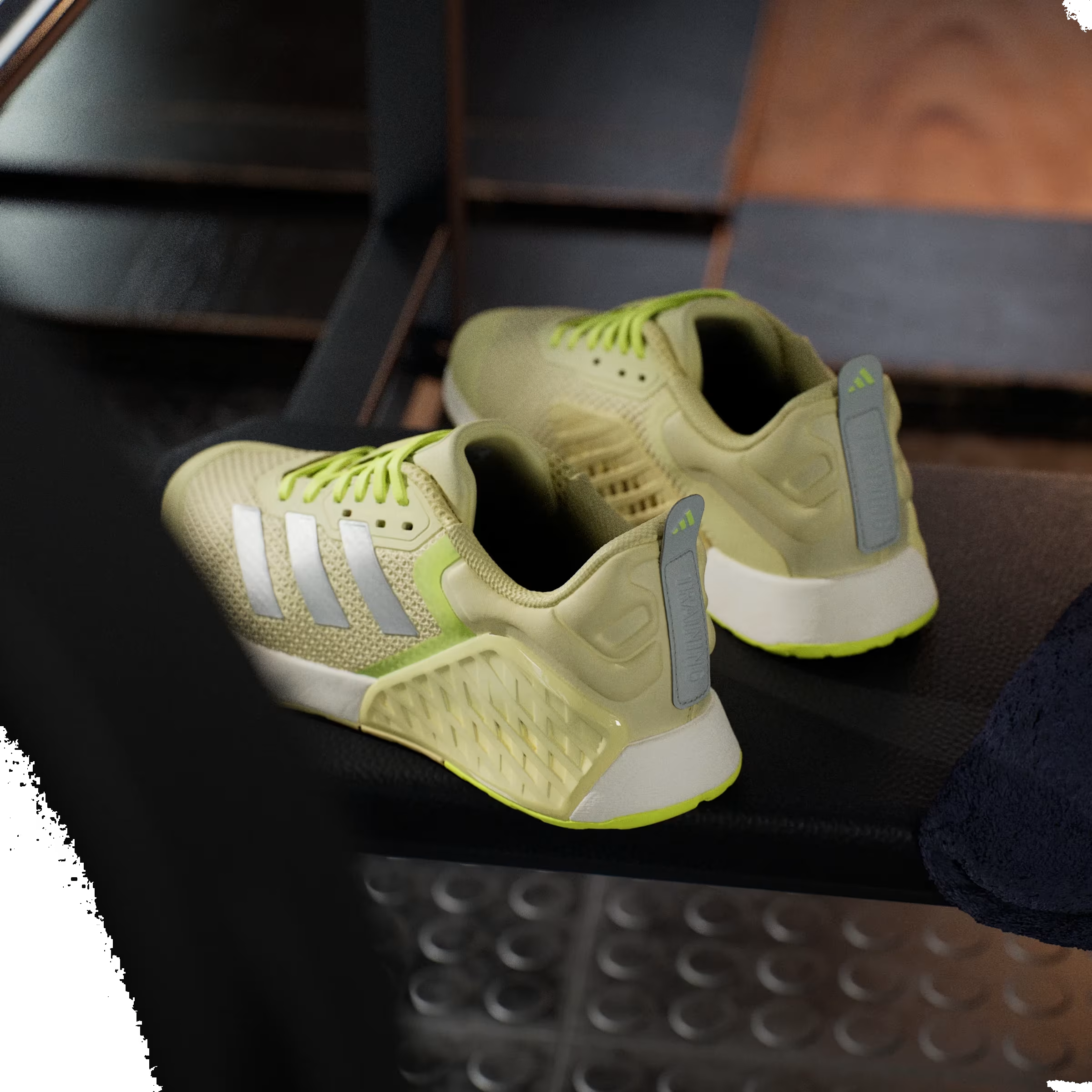 adidas Dropset 3 Strength Powder Yellow Matte Silver Lucid Lemon (Women's)
