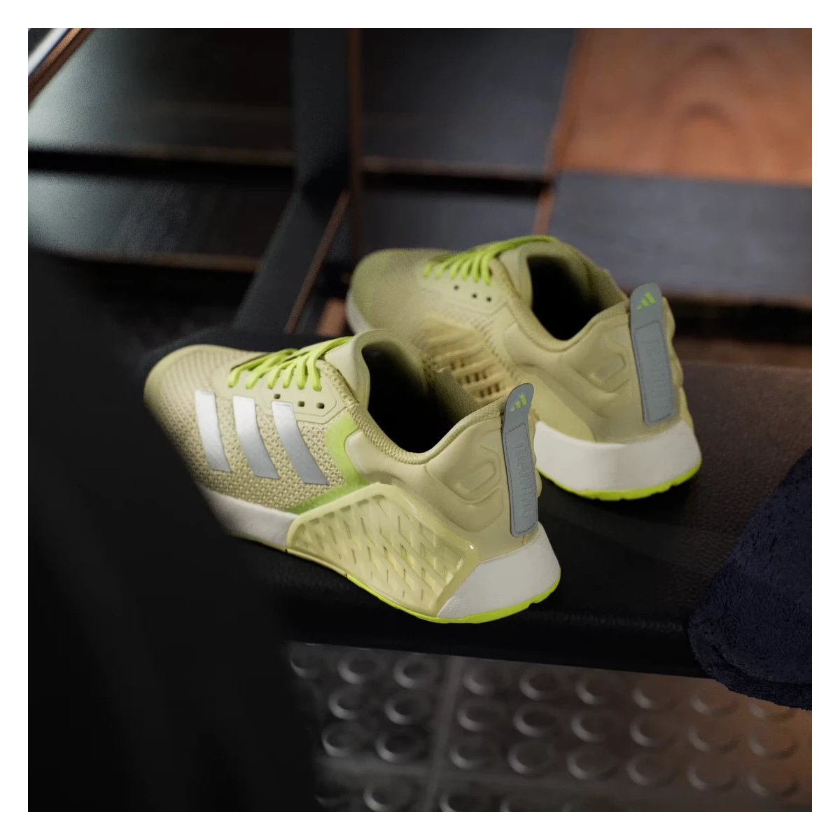 adidas Dropset 3 Strength Powder Yellow Matte Silver Lucid Lemon (Women's)