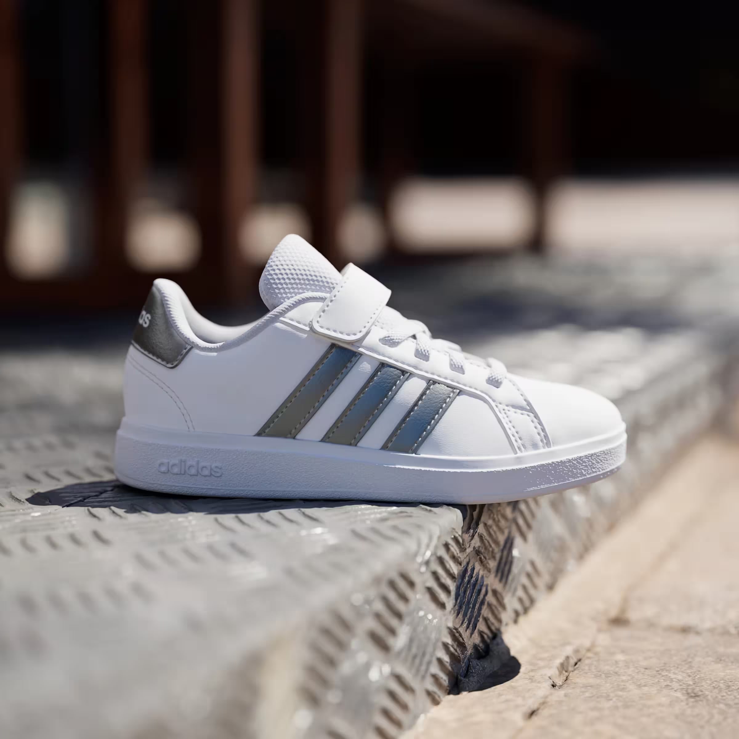 adidas Grand Court 2.0 Cloud White Matte Silver (PS)