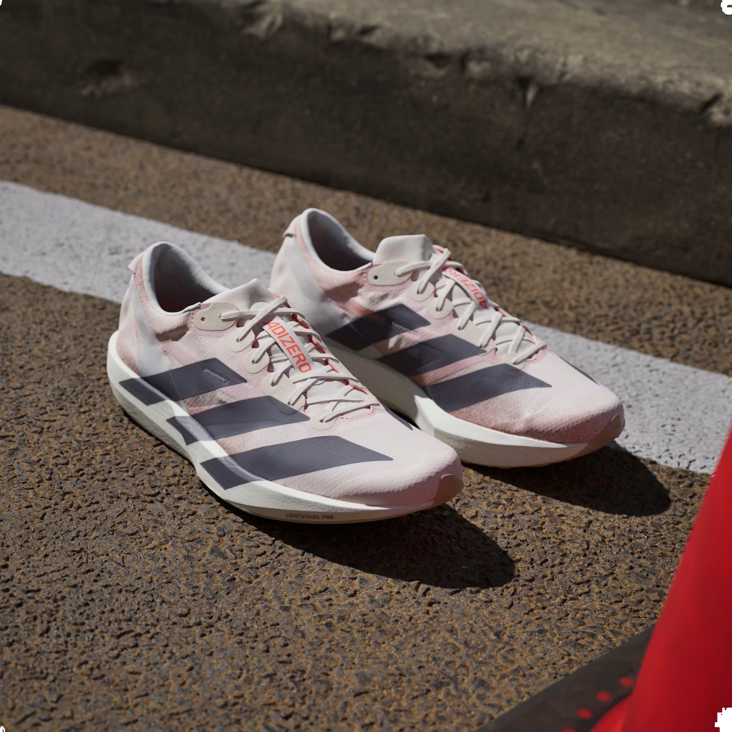 adidas Adizero Adios 9 Chalk White Grey Strata Impact Orange