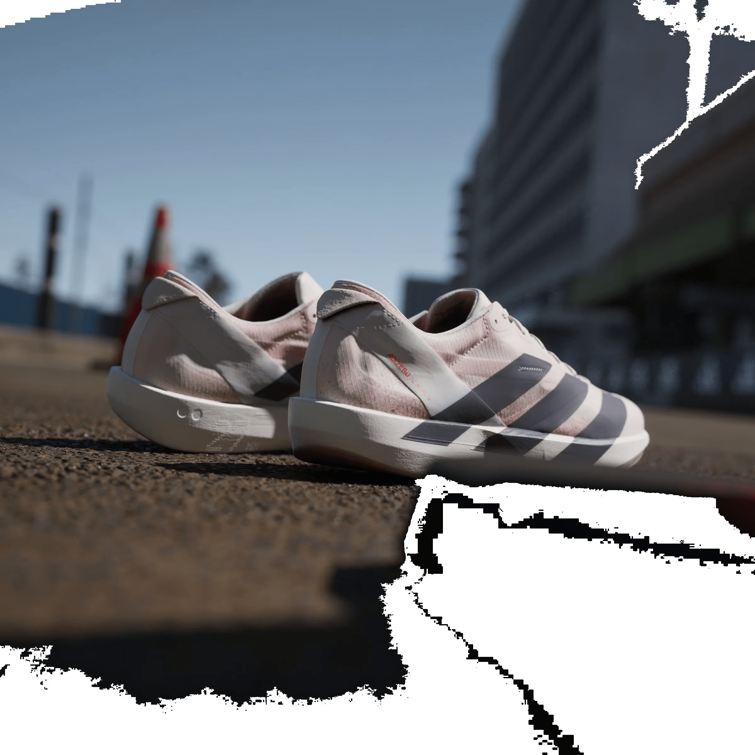 adidas Adizero Adios 9 Chalk White Grey Strata Impact Orange