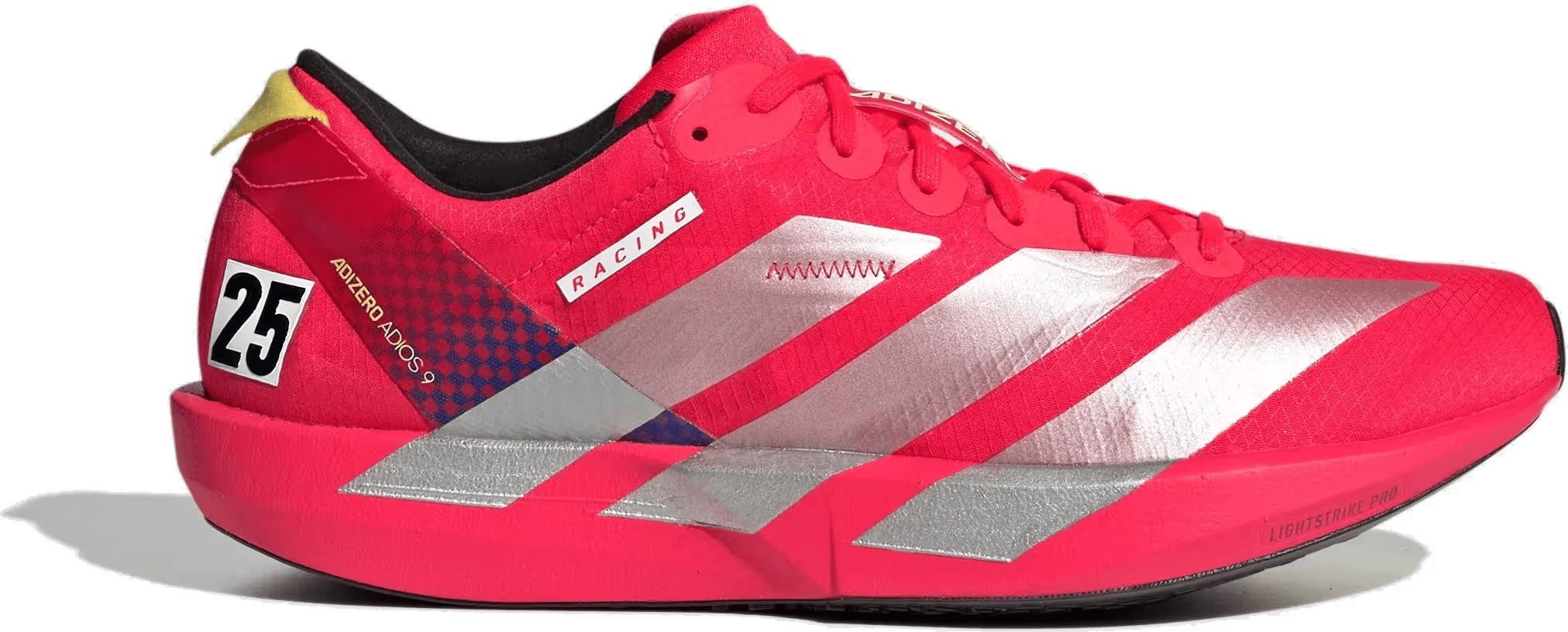 adidas Adizero Adios 9 Lucid Red Silver Metallic Pure Sulfur (Women's)