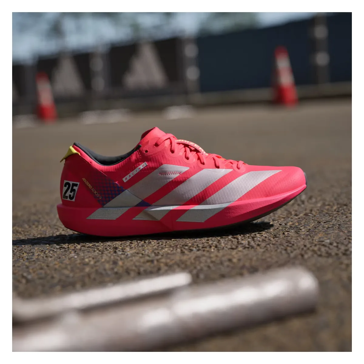 adidas Adizero Adios 9 Lucid Red Silver Metallic Pure Sulfur (Women's)