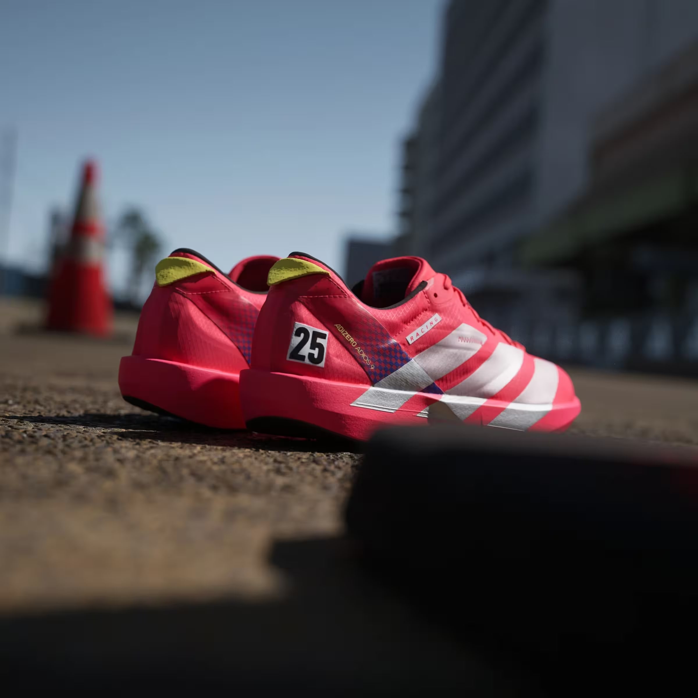 adidas Adizero Adios 9 Lucid Red Silver Metallic Pure Sulfur (Women's)