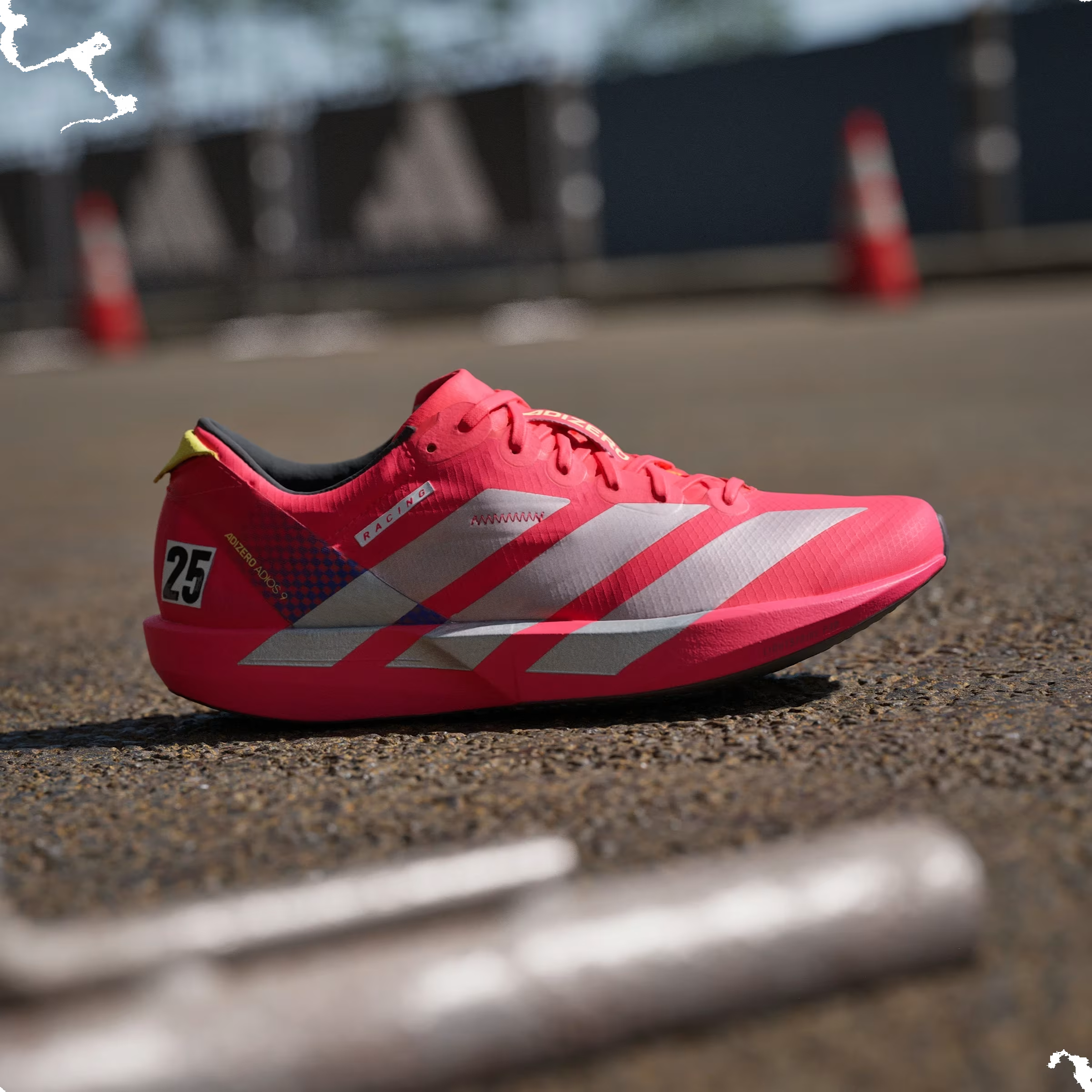 adidas Adizero Adios 9 Lucid Red Silver Metallic Pure Sulfur (Women's)
