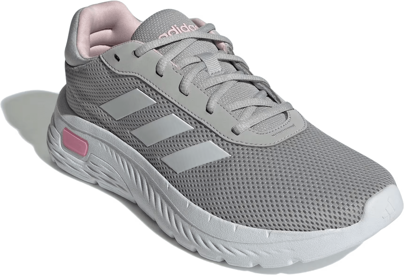 adidas Cloudfoam Comfy Grey Two Cloud White Clear Pink (Women's)