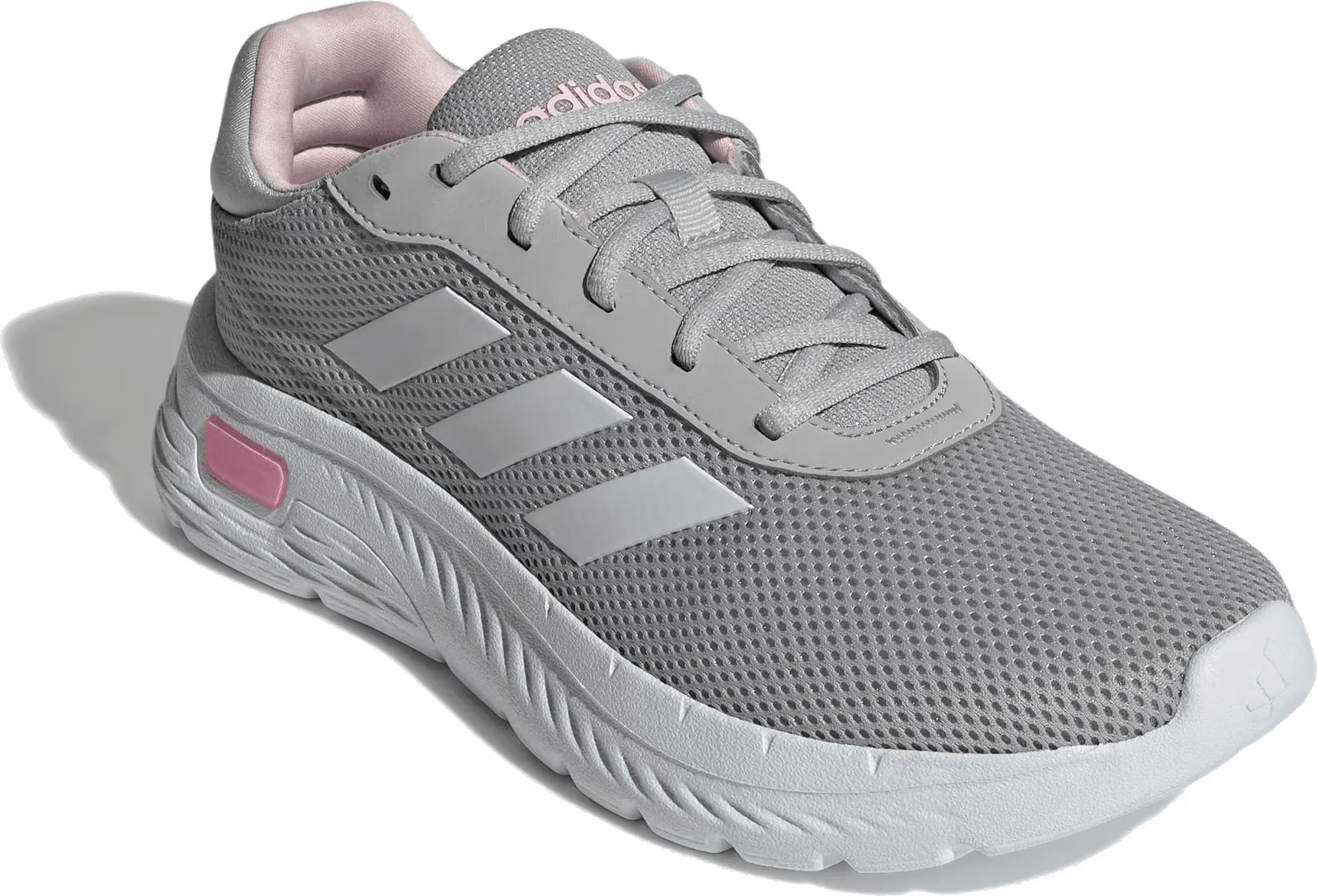 adidas Cloudfoam Comfy Grey Two Cloud White Clear Pink (Women's)