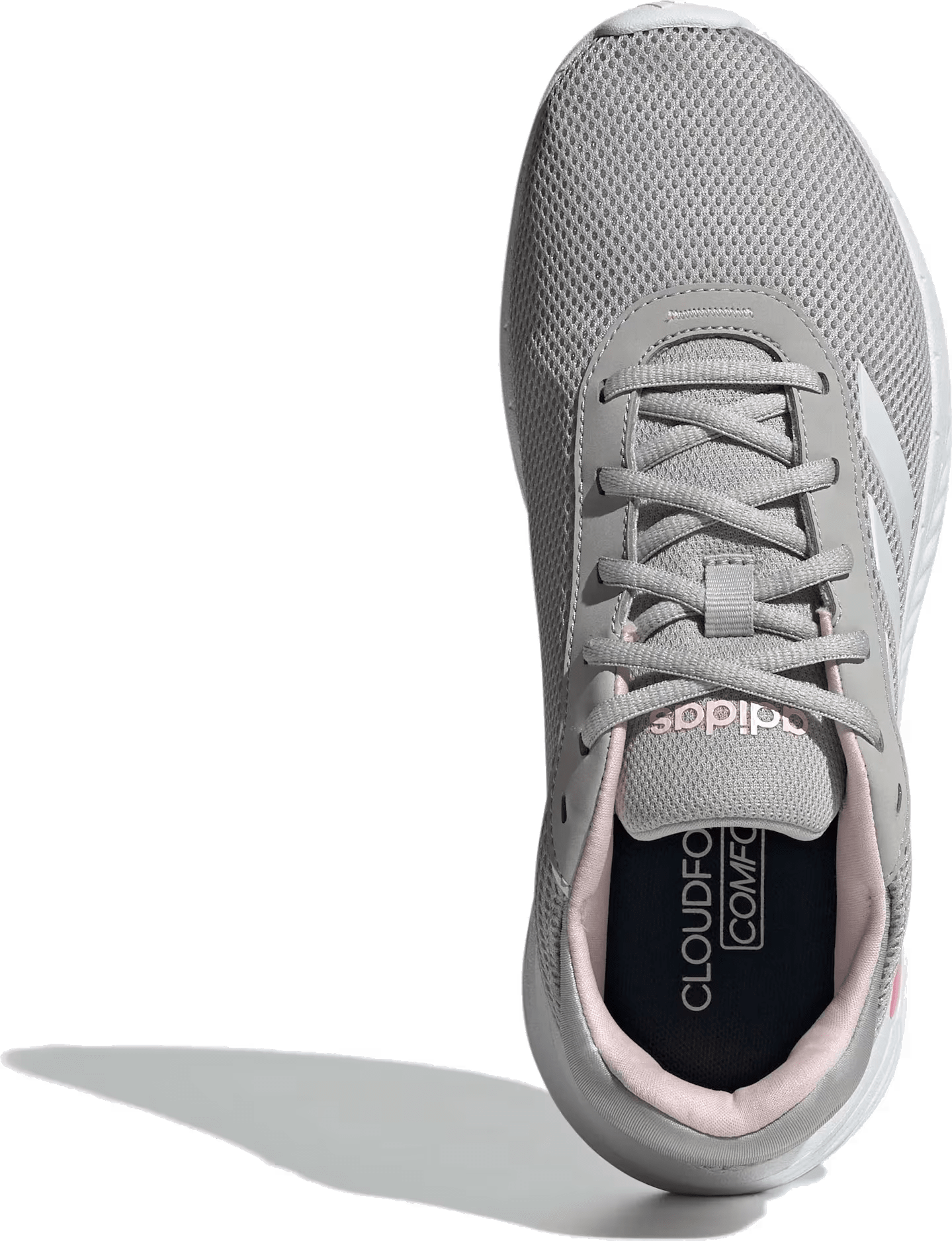 adidas Cloudfoam Comfy Grey Two Cloud White Clear Pink (Women's)