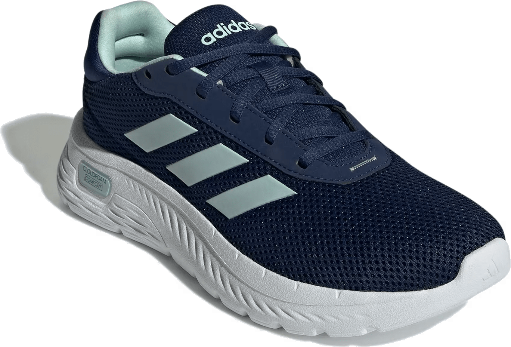 adidas Cloudfoam Comfy Dark Blue Halo Mint Cloud White (Women's)