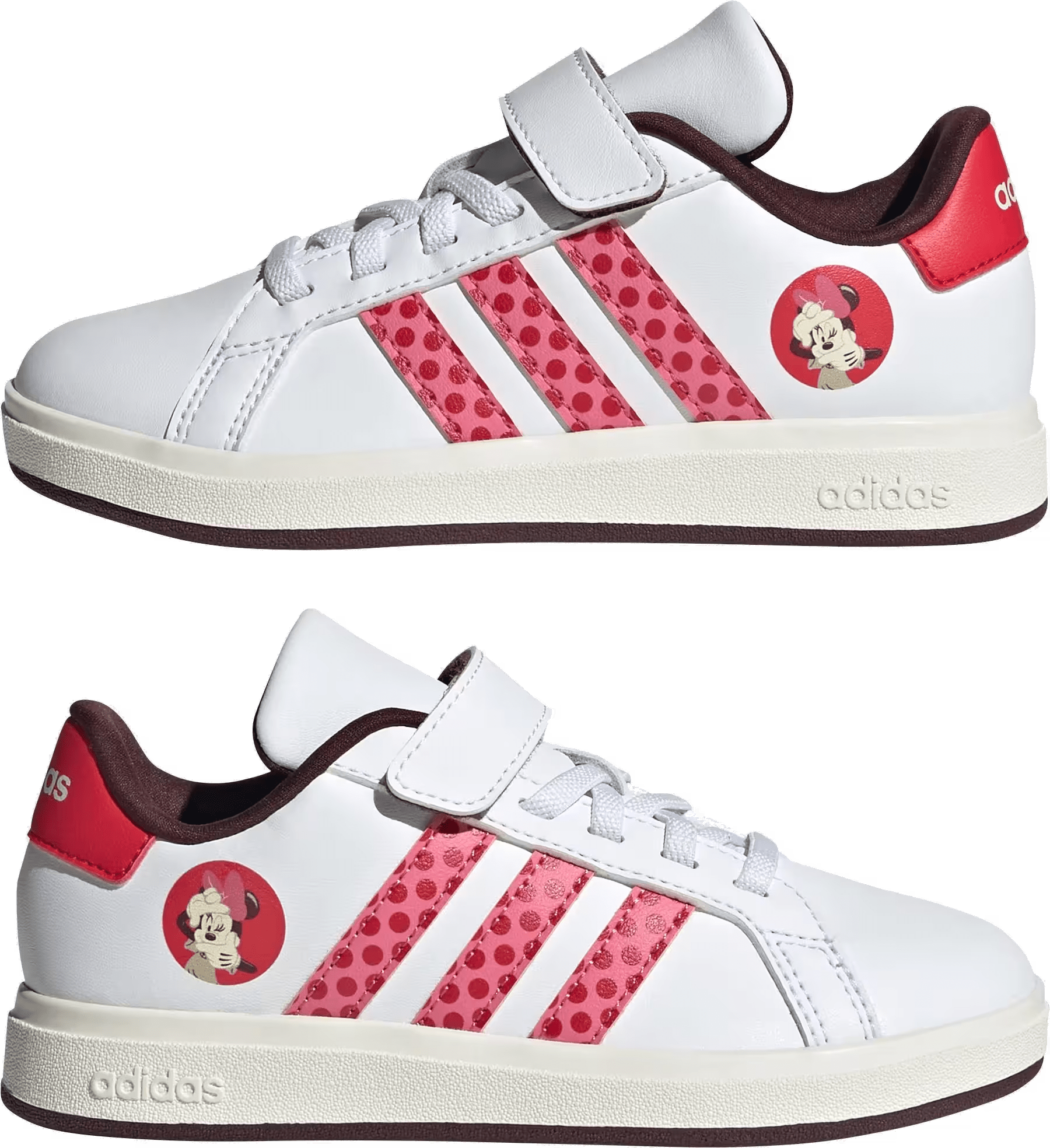 adidas Grand Court 2.0 Disney Minnie Mouse Cloud White Pink Fusion Pure Ruby (PS)