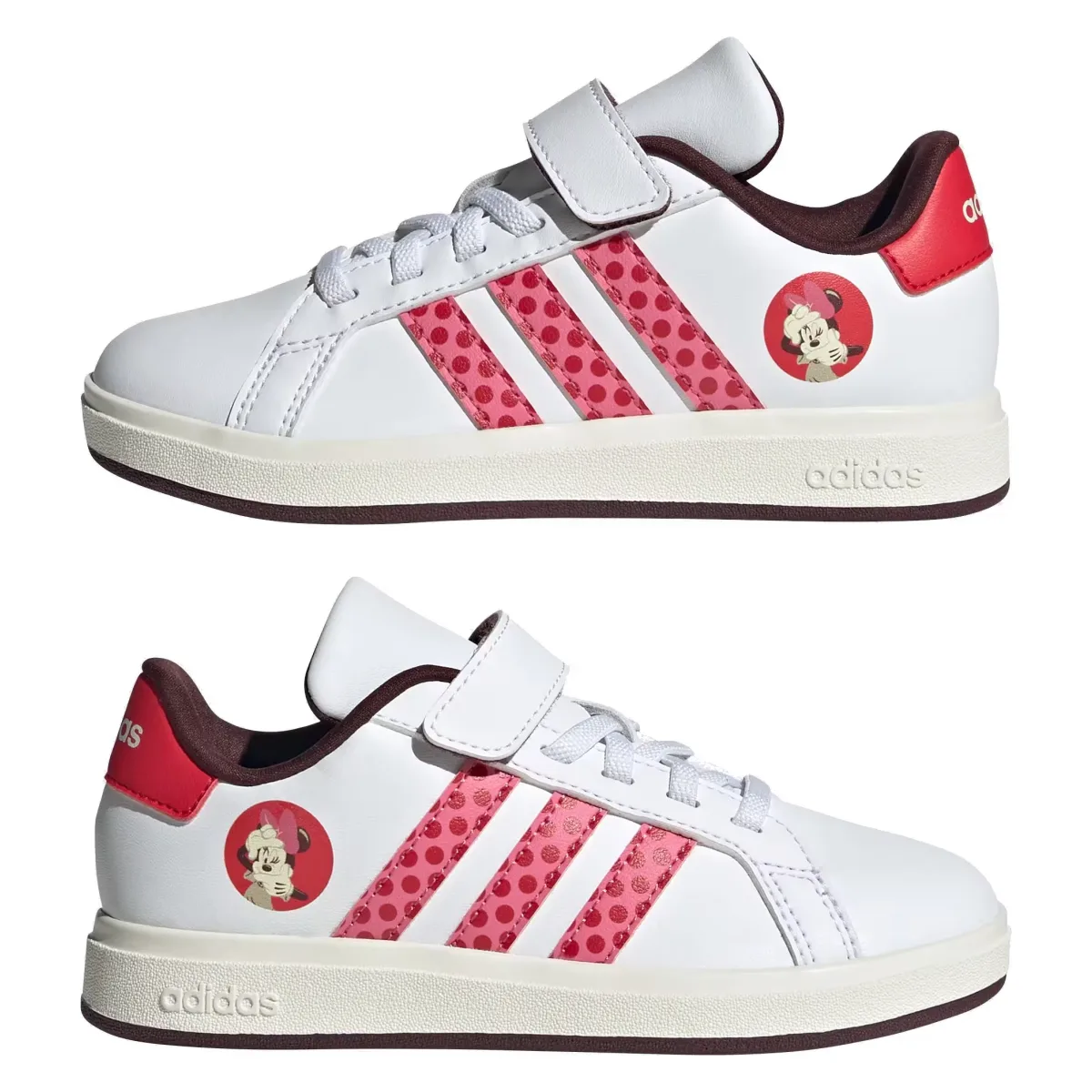 adidas Grand Court 2.0 Disney Minnie Mouse Cloud White Pink Fusion Pure Ruby (PS)