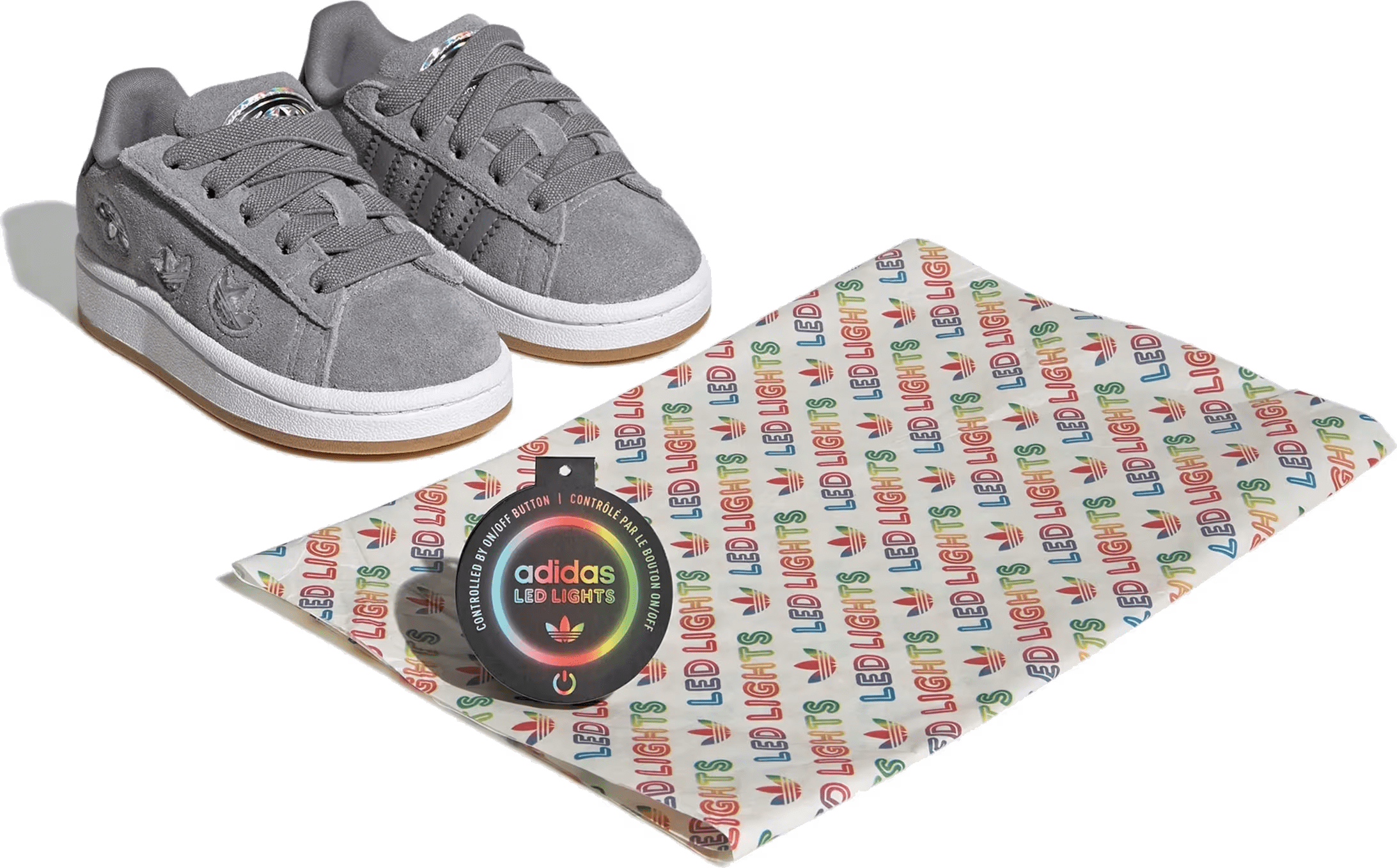 adidas Campus 00s LED Lights Comfort Closure Grey Three Cloud White (TD)
