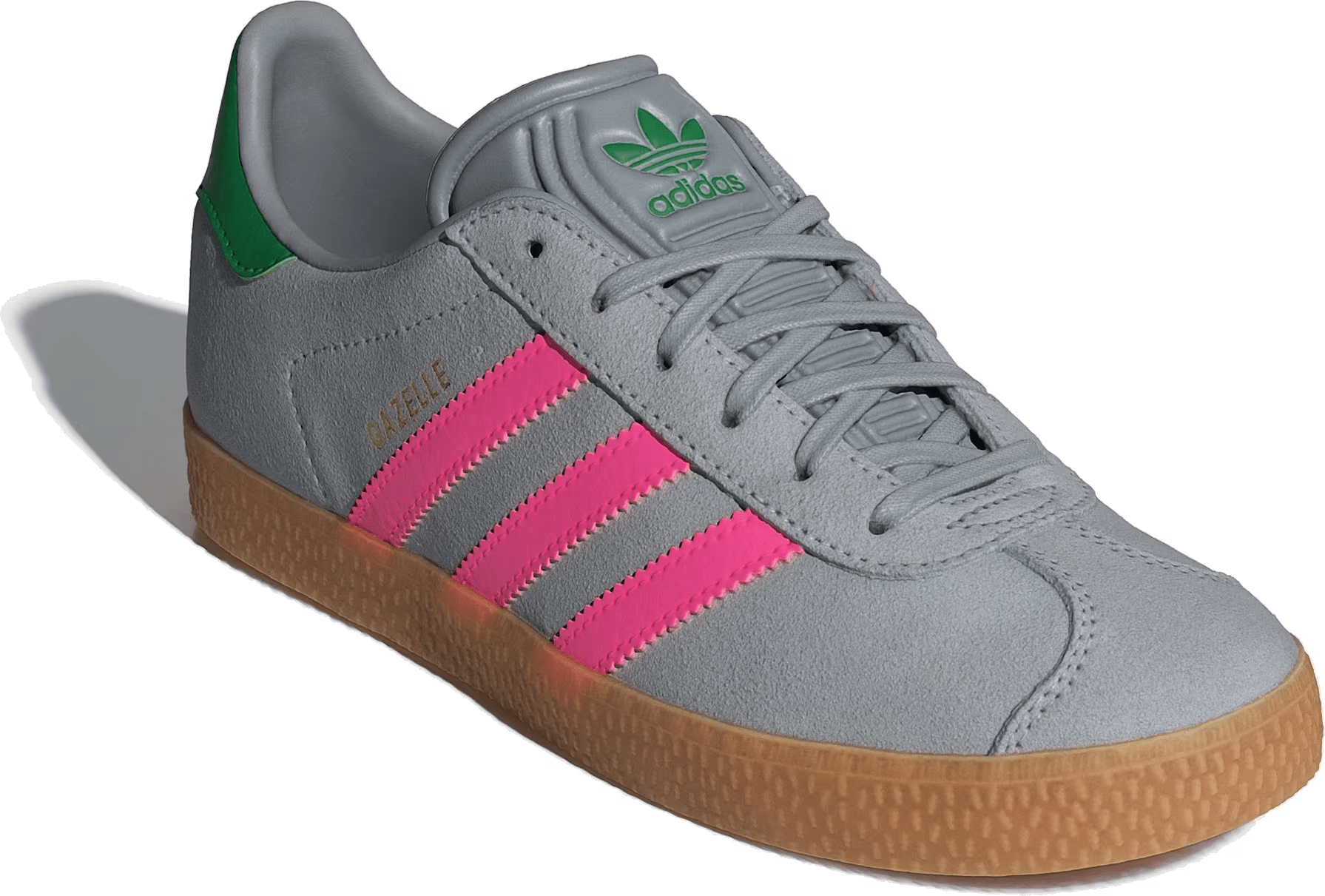 adidas Gazelle Halo Silver Lucid Pink Green (GS)