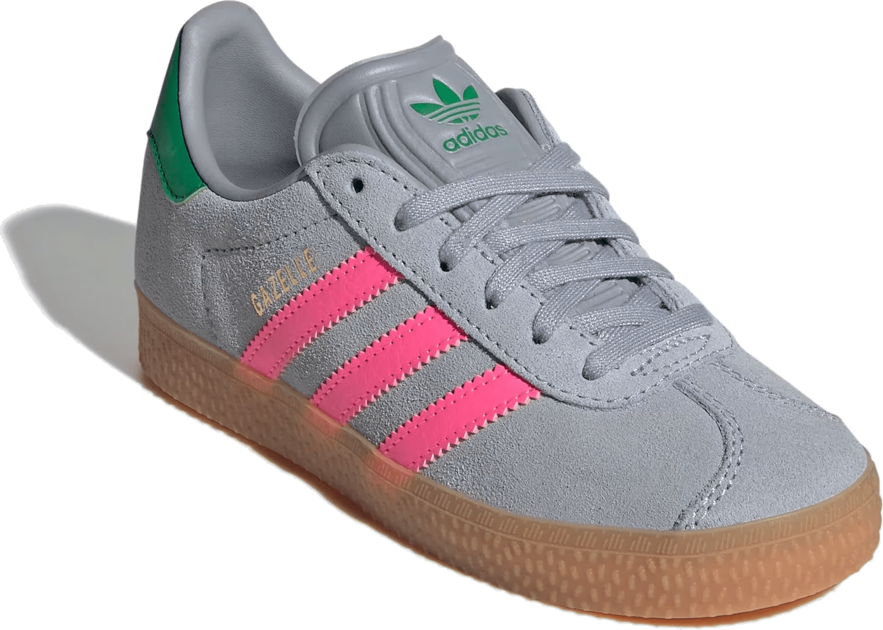 adidas Gazelle Halo Silver Lucid Pink Green (PS)