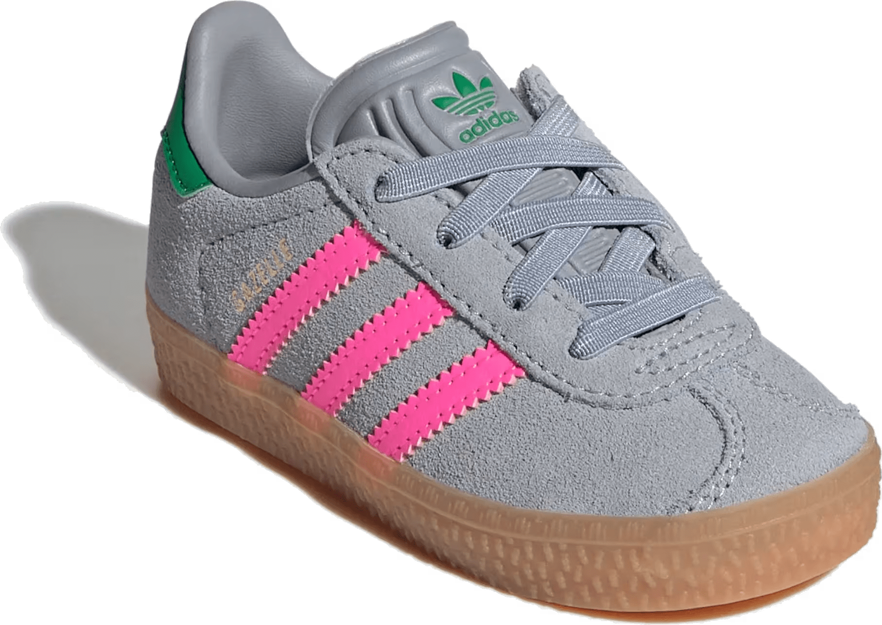 adidas Gazelle Comfort Closure Halo Silver Lucid Pink Green (TD)