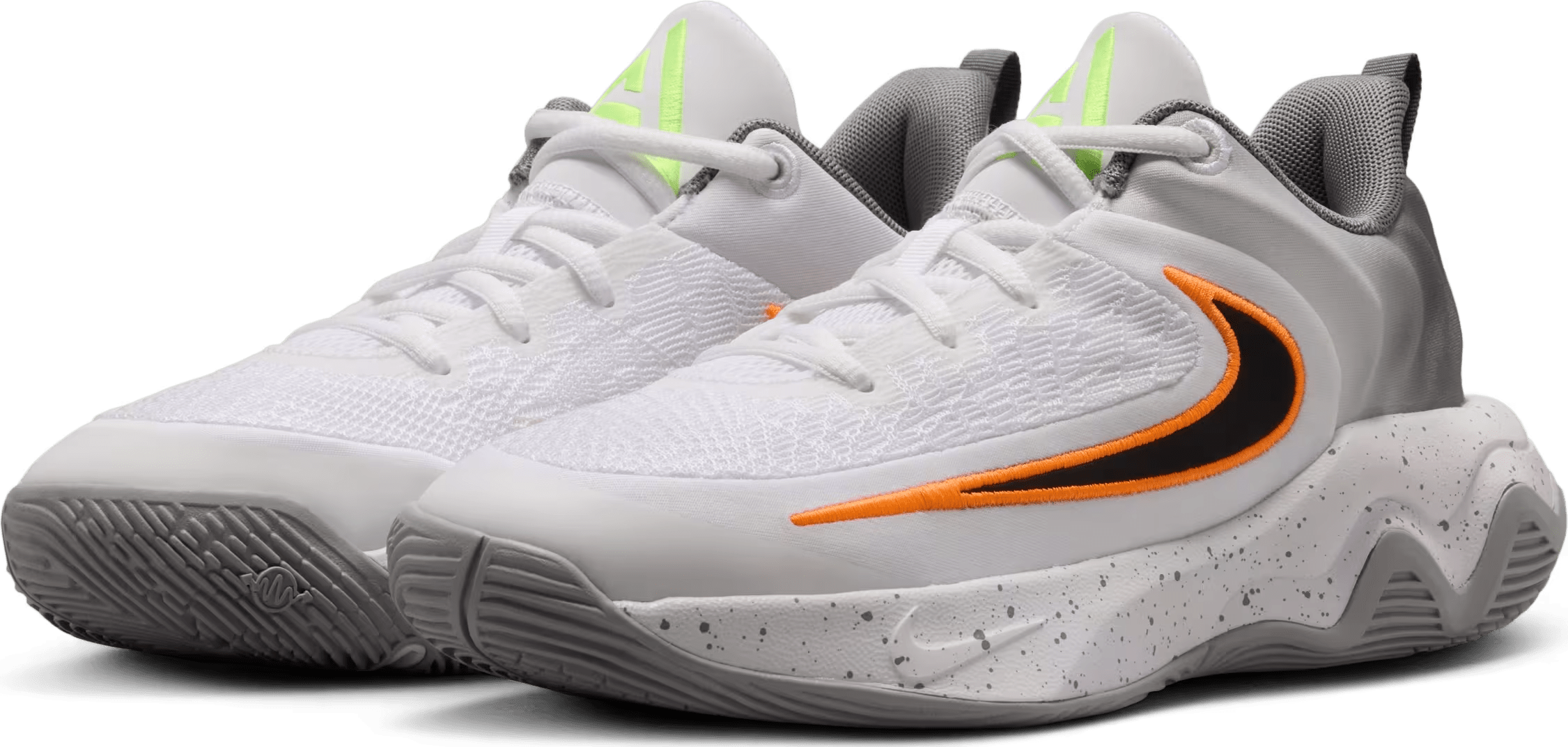 Nike Giannis Immortality 4 White Volt Wolf Grey Black (GS)