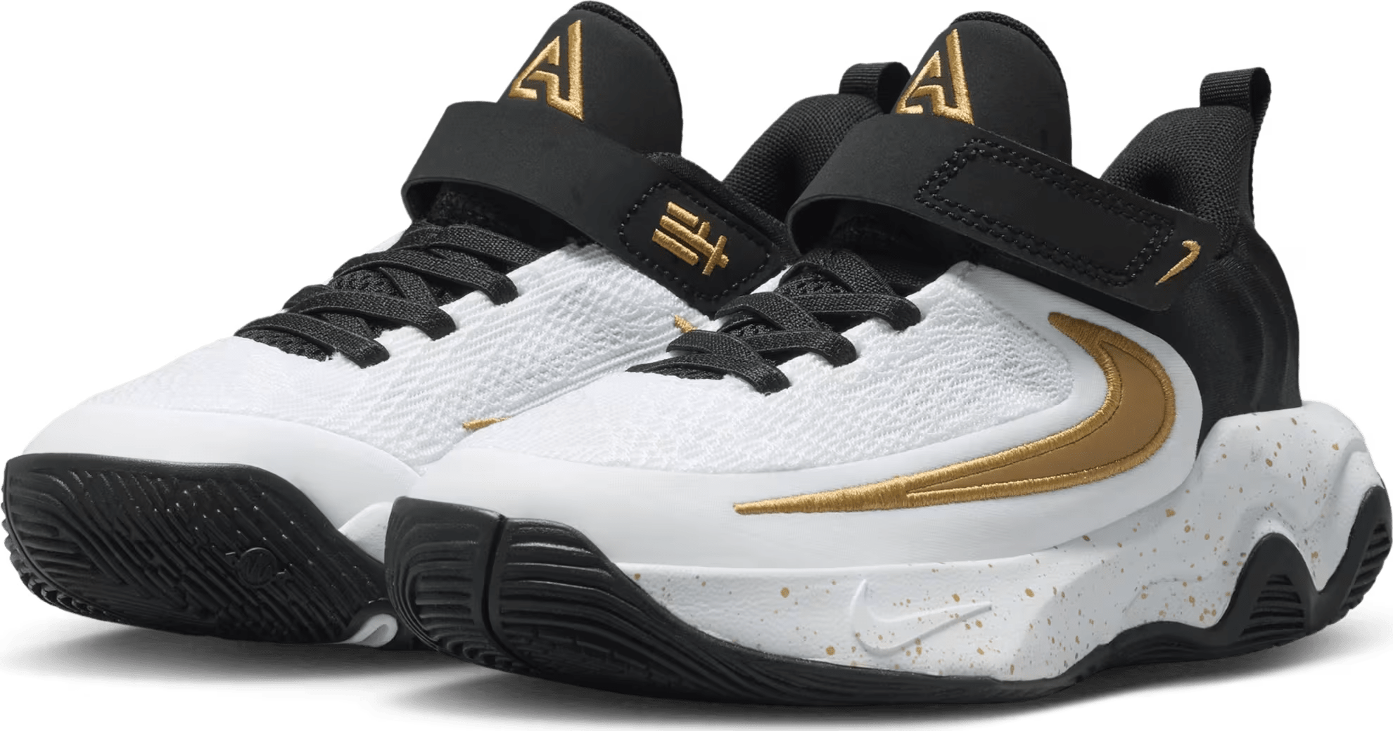 Nike Giannis Immortality 4 Black White Metallic Gold (PS)
